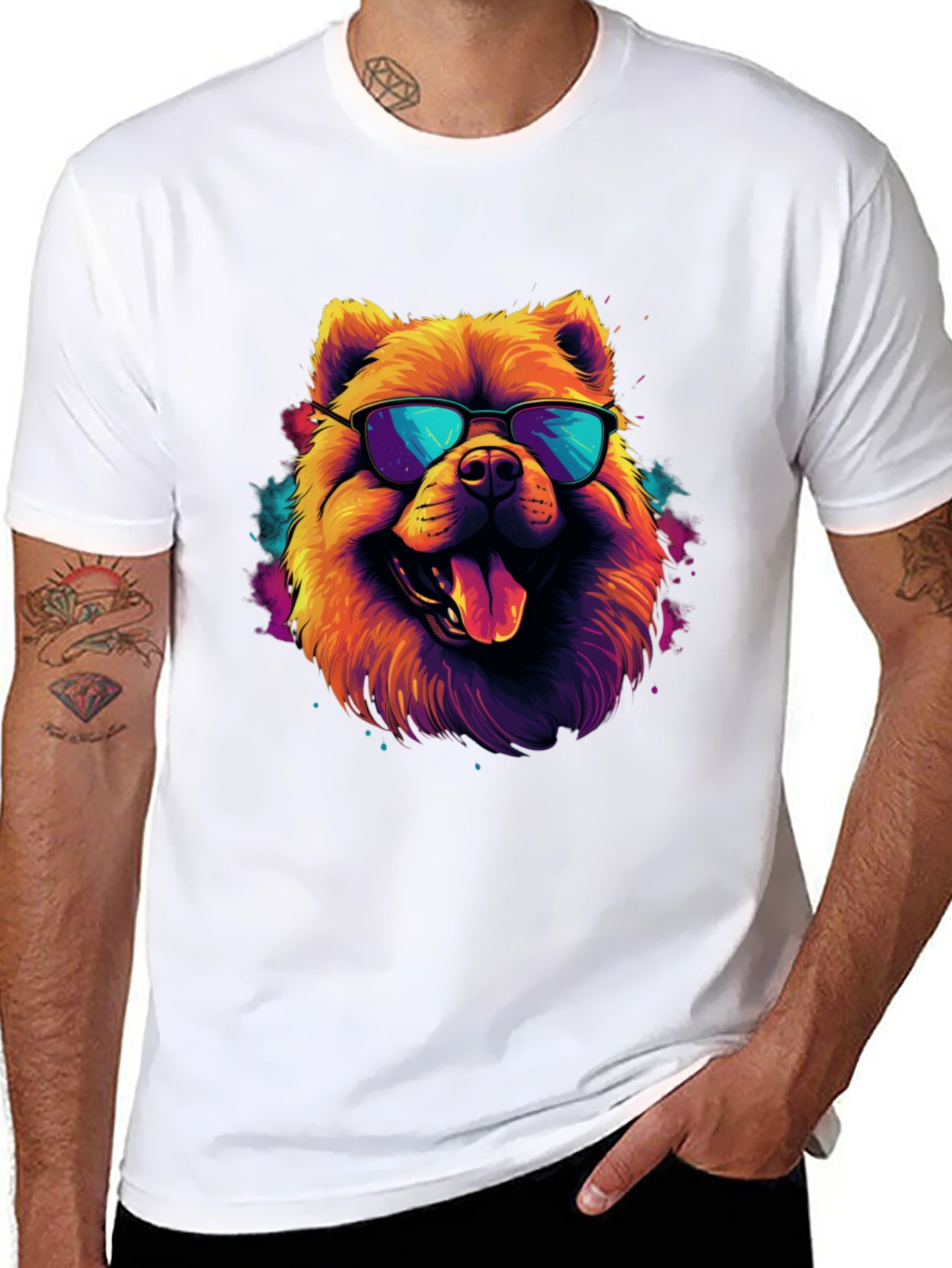 Cool Dog Graphic Tee - Funky Style