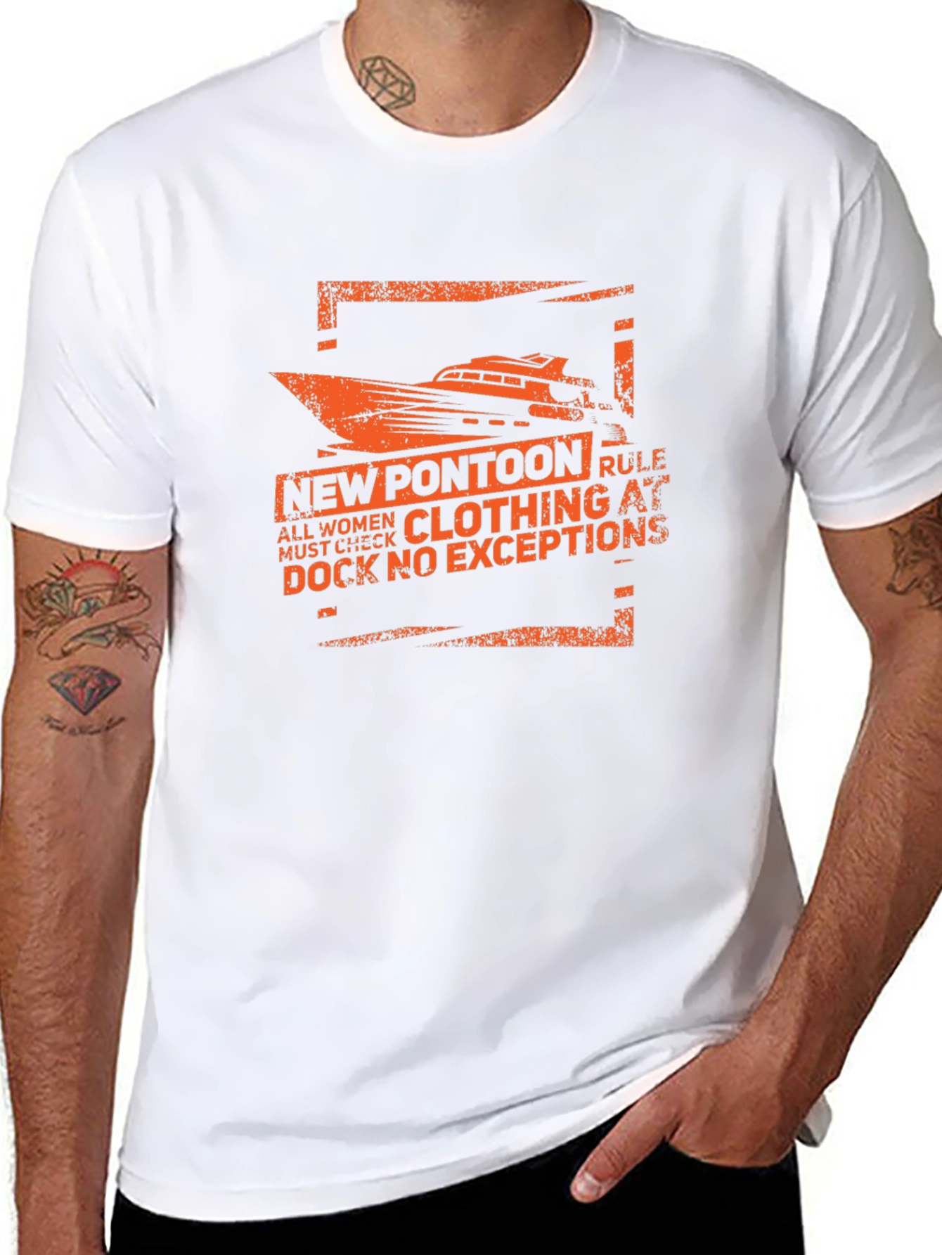 New Pontoon Rule T-Shirt - Funny Boating Tee