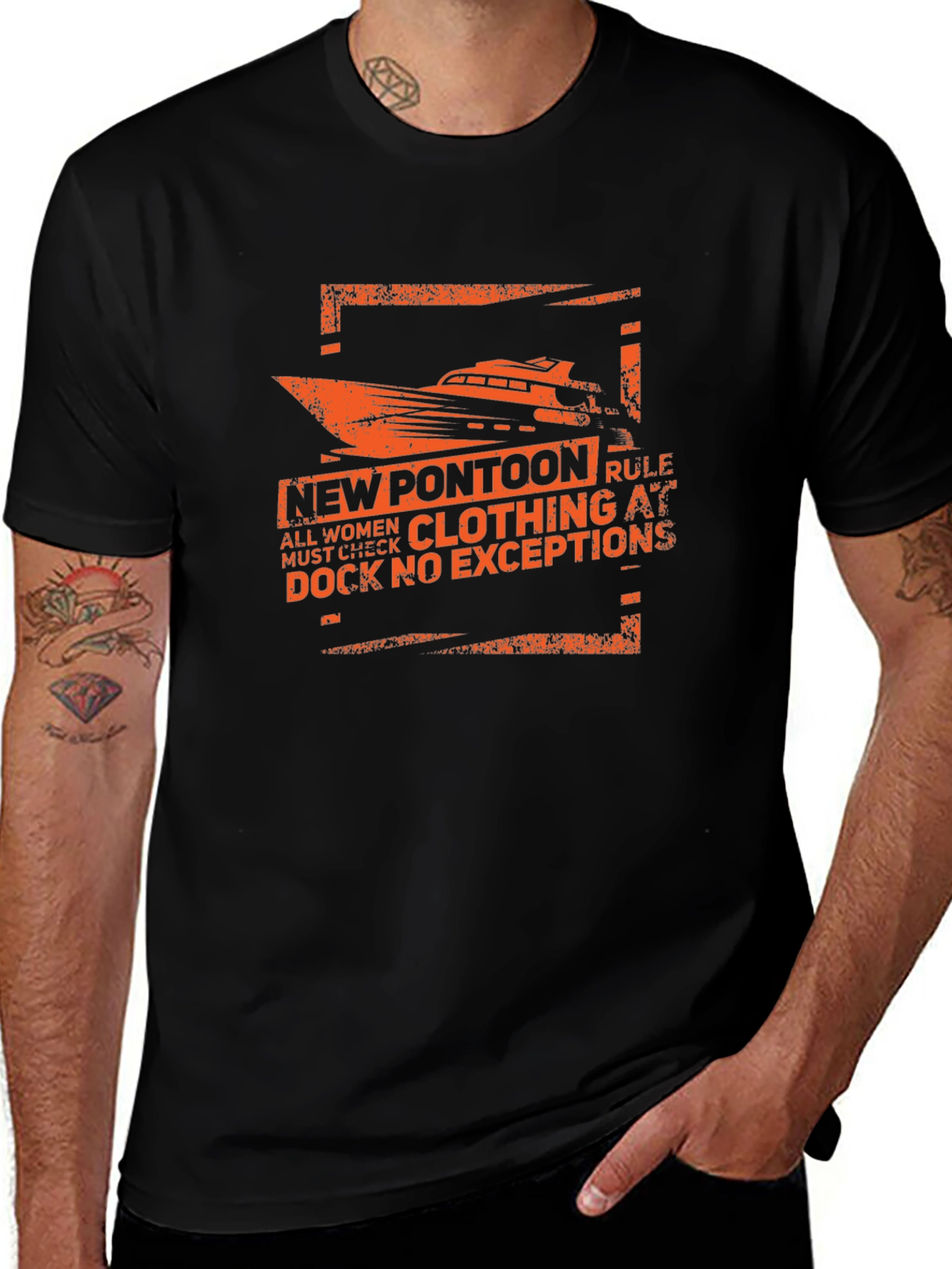 New Pontoon Rule T-Shirt - Funny Boating Tee