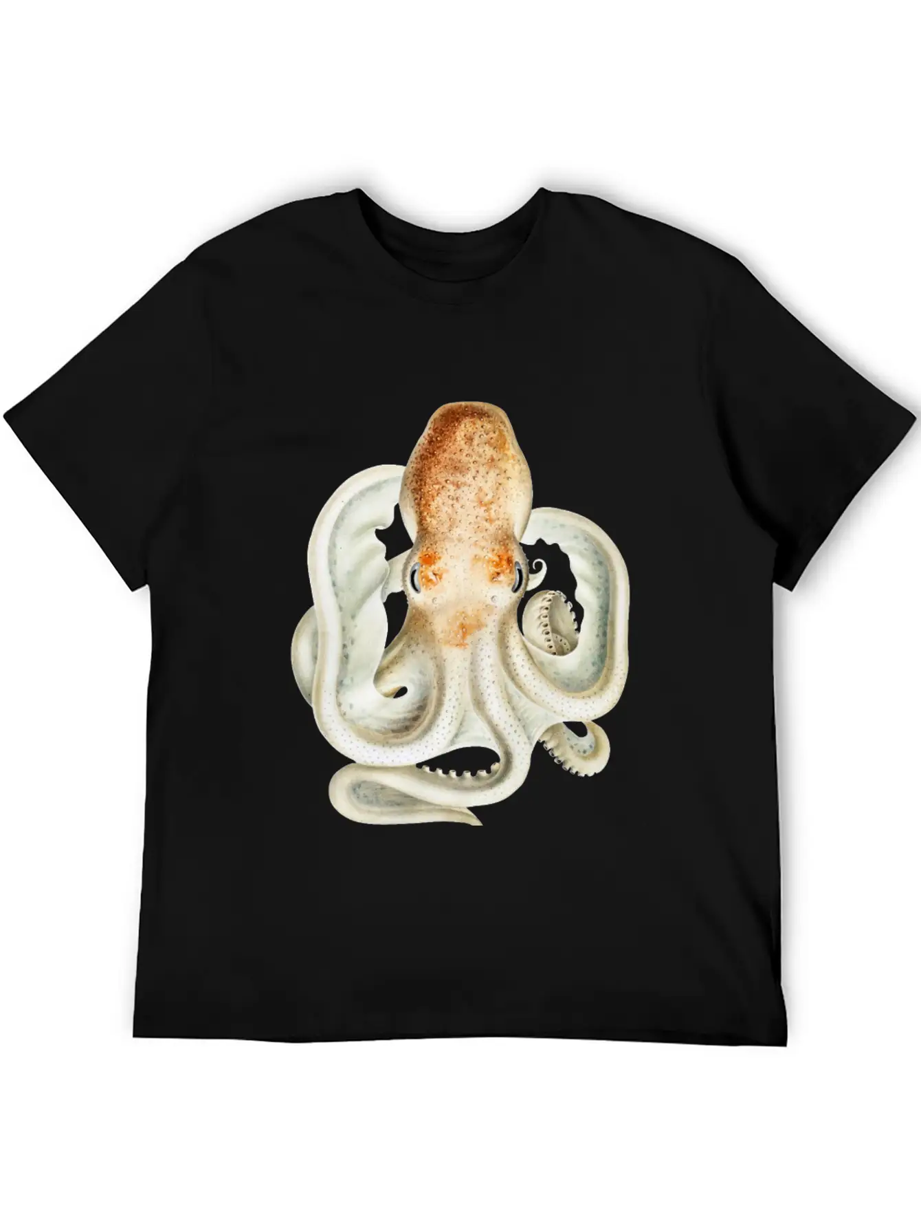 Ghost Octopus Unisex Casual T-Shirt – Clean Design For Daily Comfort