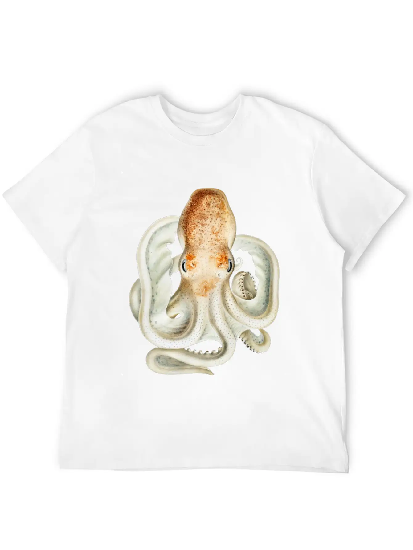 Ghost Octopus Unisex Casual T-Shirt – Clean Design For Daily Comfort