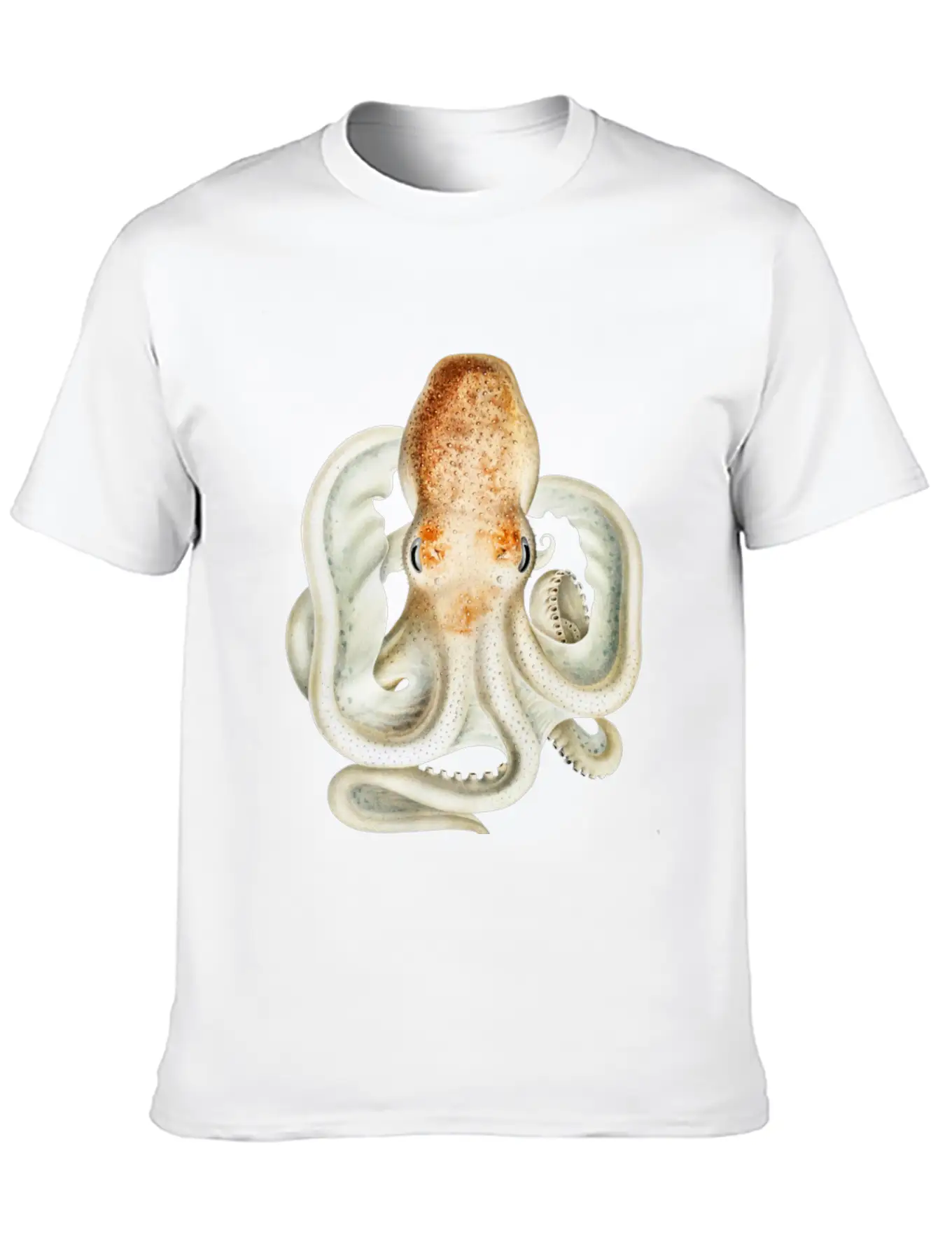 Ghost Octopus Unisex Casual T-Shirt – Clean Design For Daily Comfort