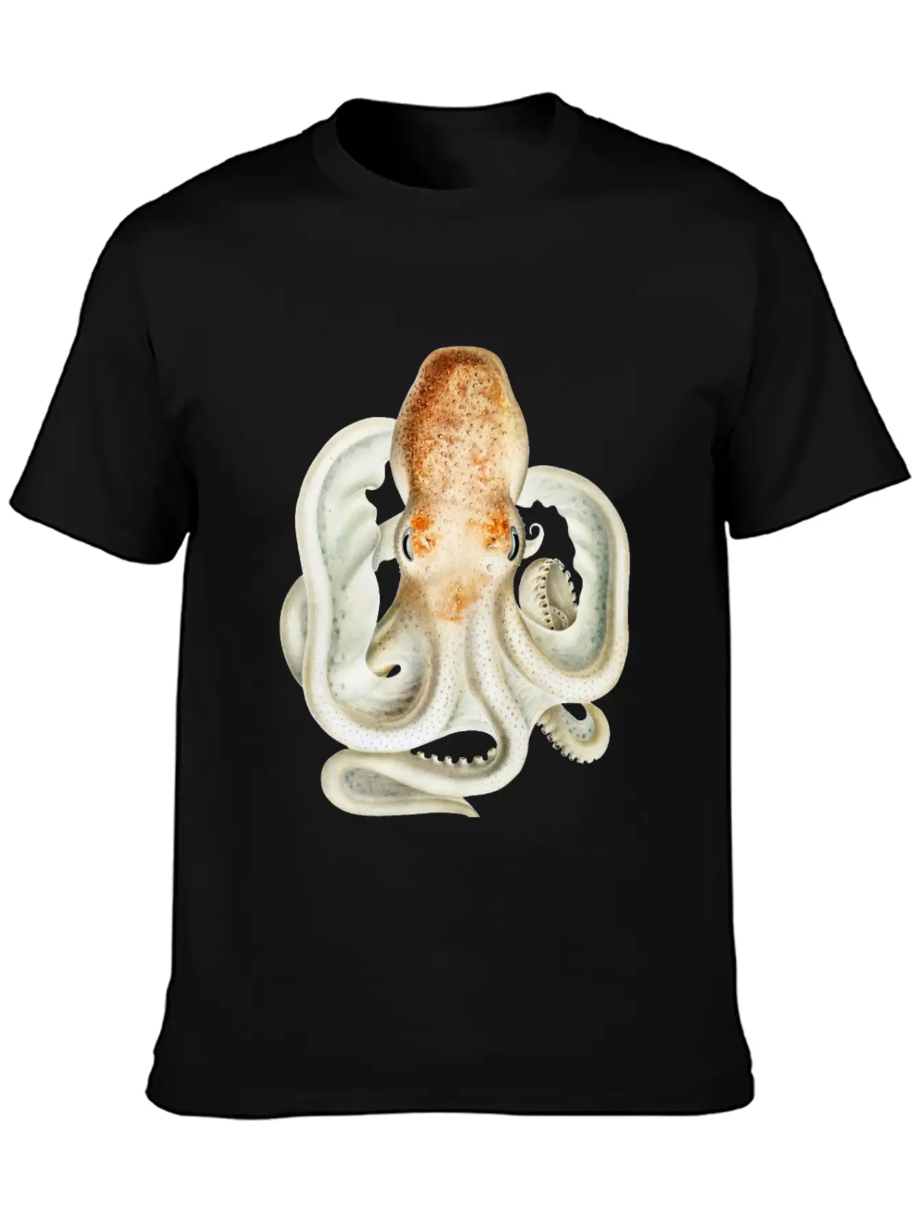 Ghost Octopus Unisex Casual T-Shirt – Clean Design For Daily Comfort
