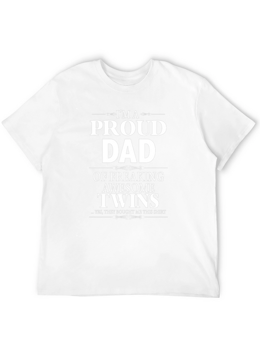 Proud Dad of Twins Graphic T-Shirt