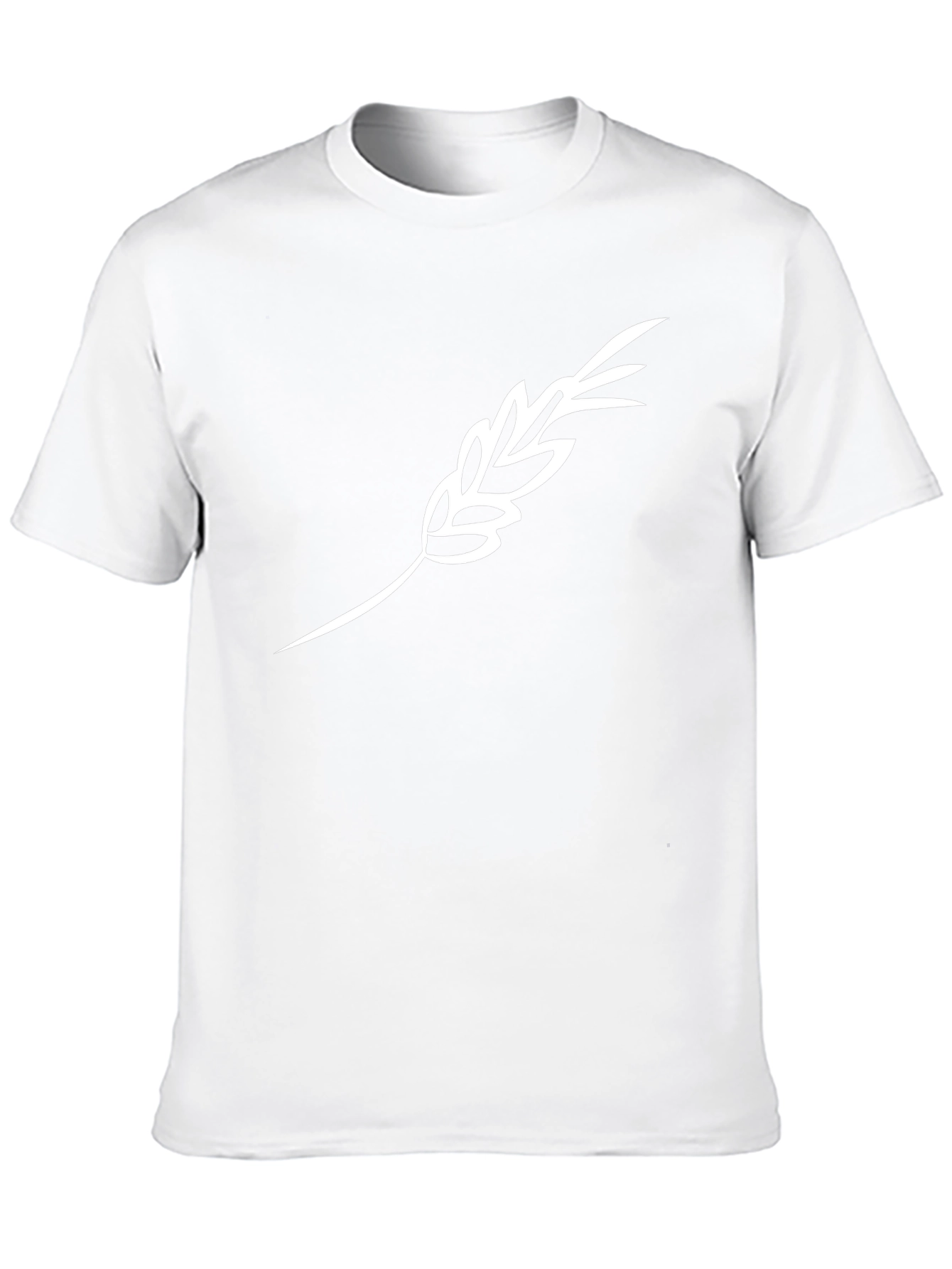 Mens Black T-Shirt with Wheat Design