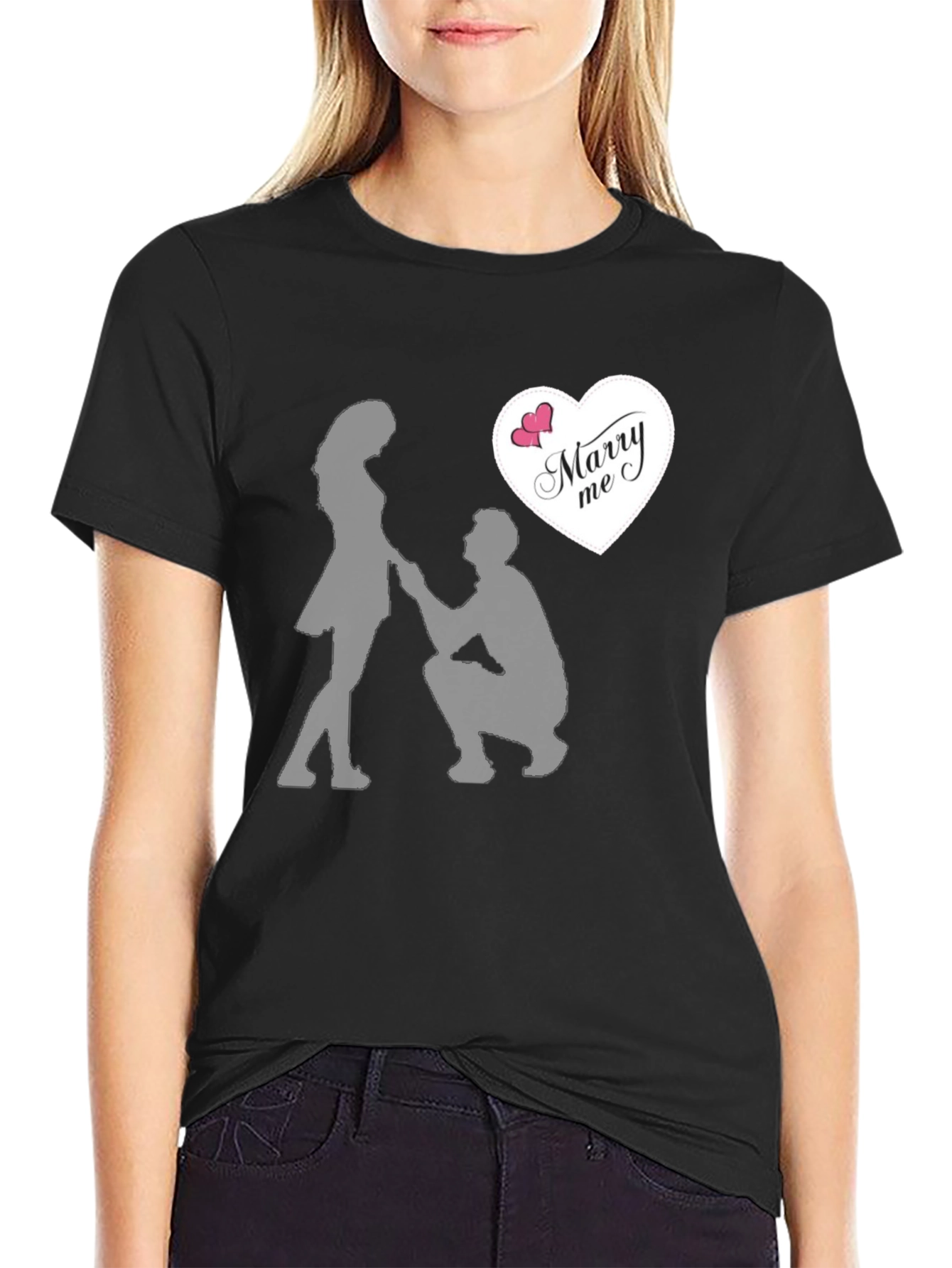 Marry Me Proposal Graphic Tee - Romantic Gift