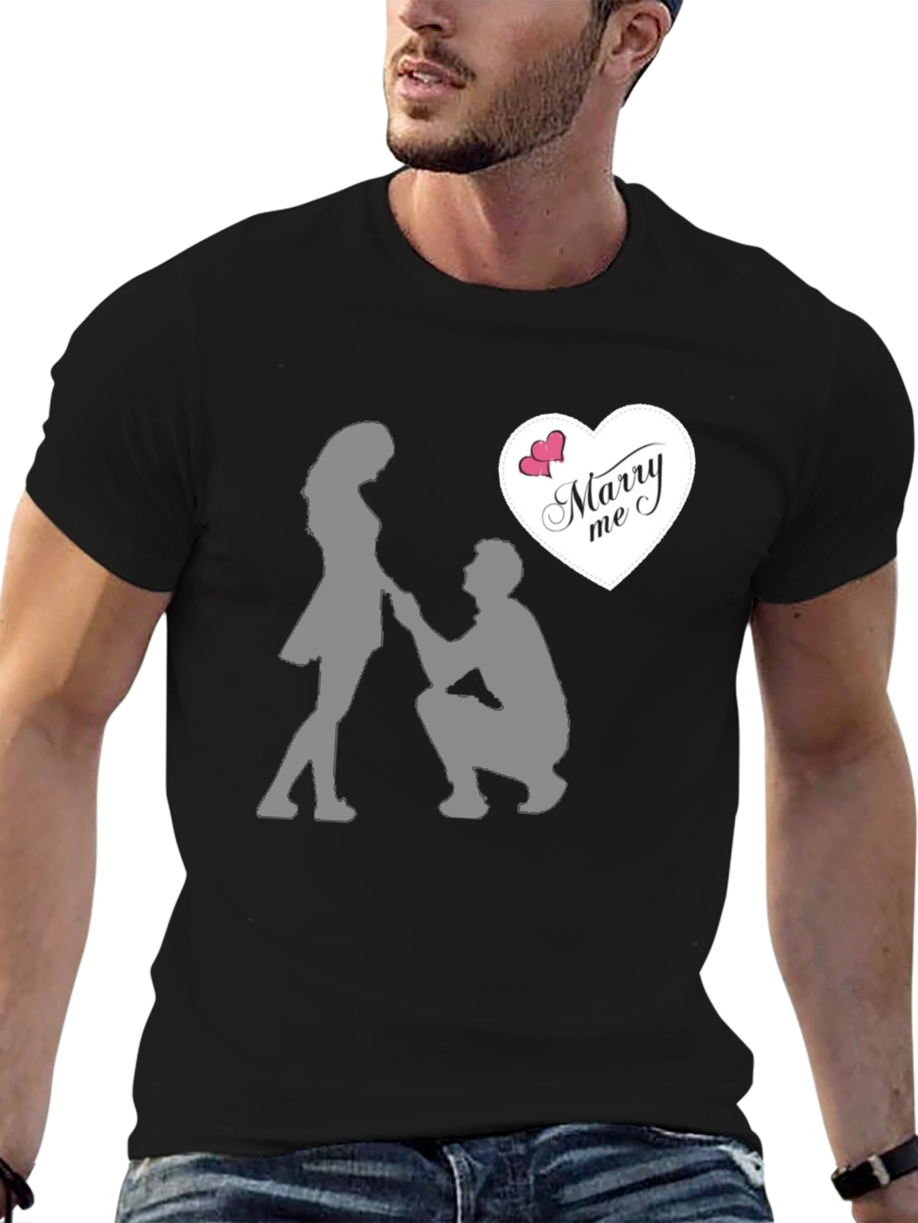 Marry Me Proposal Graphic Tee - Romantic Gift