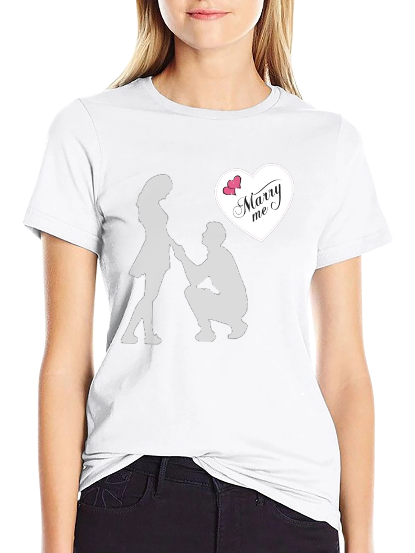 Marry Me Proposal Graphic Tee - Romantic Gift