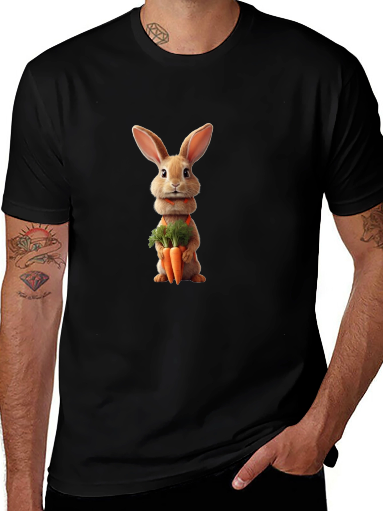 Bunny Carrot T-Shirt - Soft Cotton Tee
