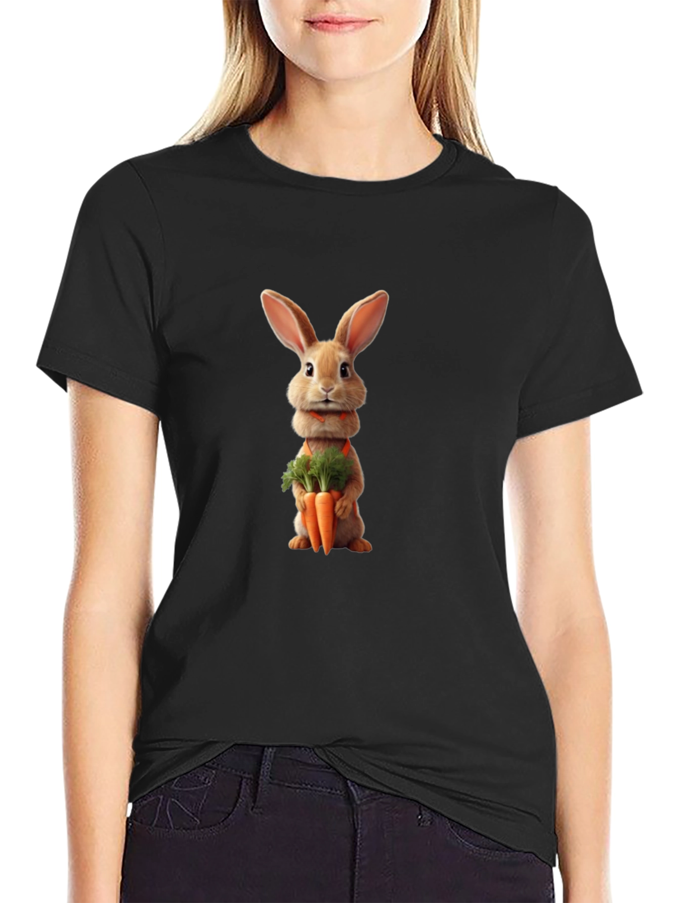 Bunny Carrot T-Shirt - Soft Cotton Tee