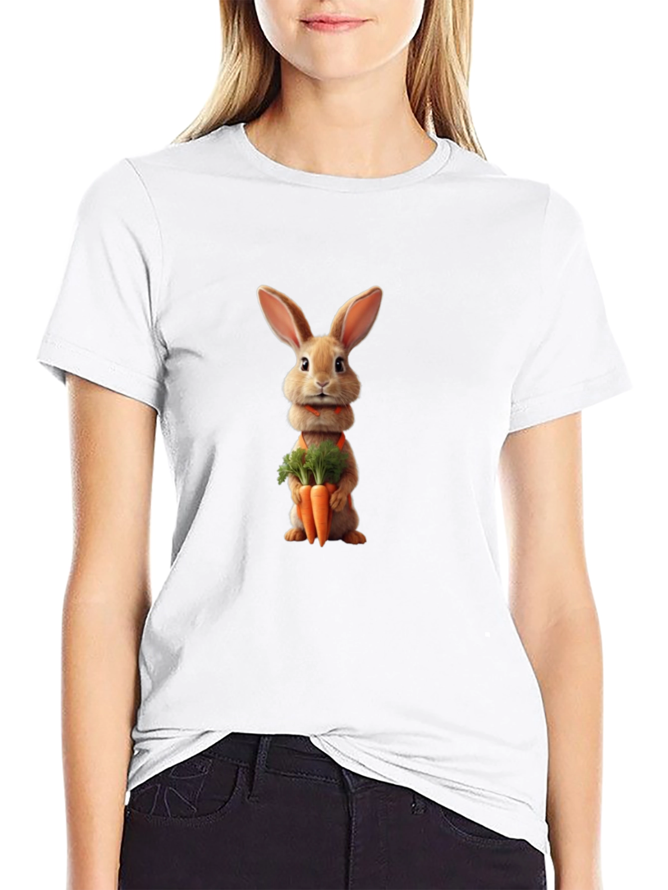 Bunny Carrot T-Shirt - Soft Cotton Tee