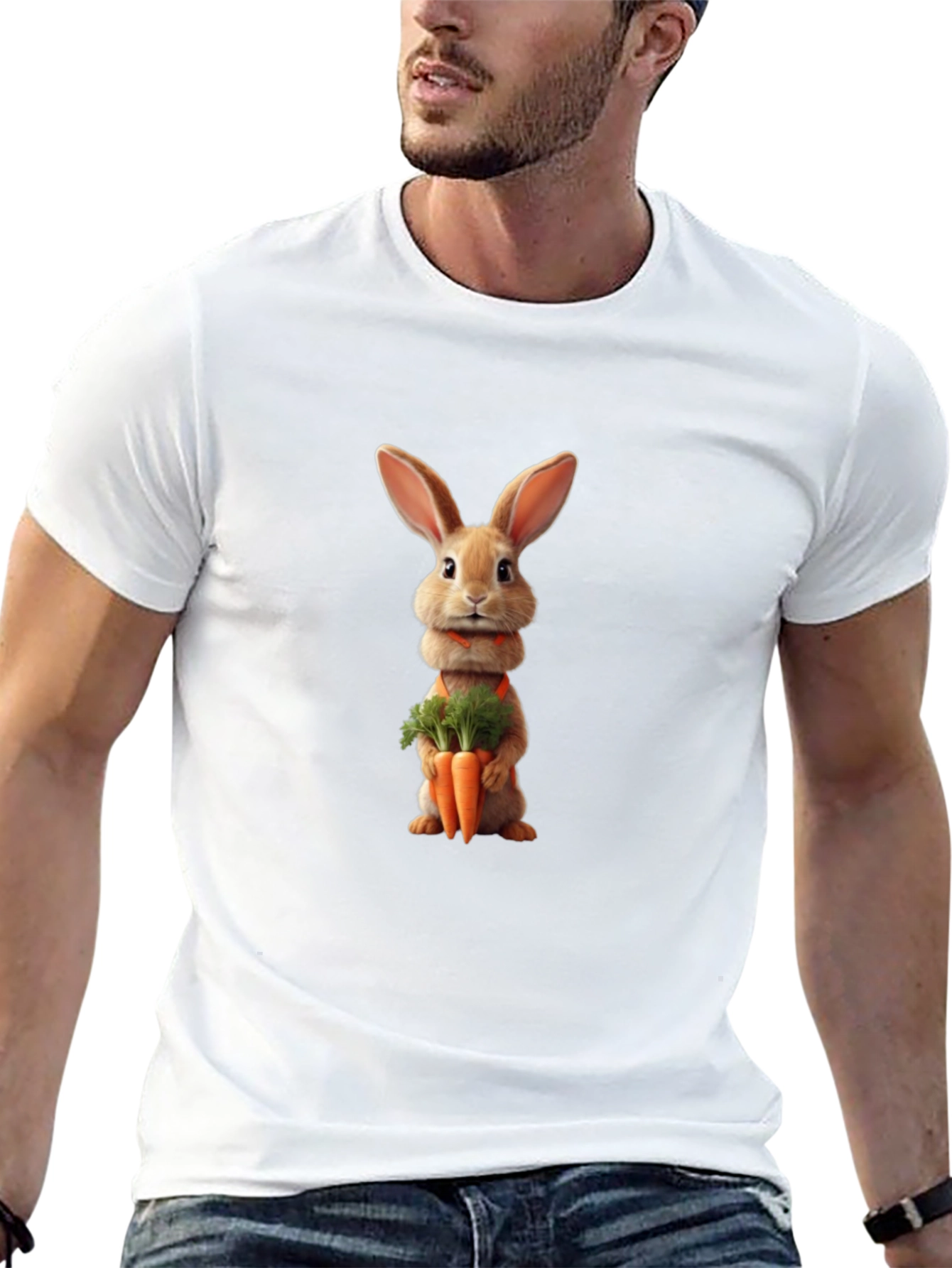 Bunny Carrot T-Shirt - Soft Cotton Tee