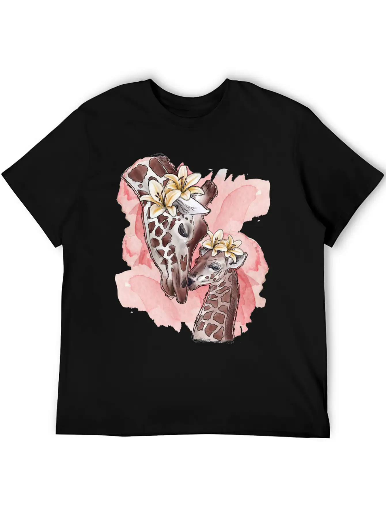 Giraffe Mama Unisex Casual T-Shirt – Clean Design For Daily Comfort