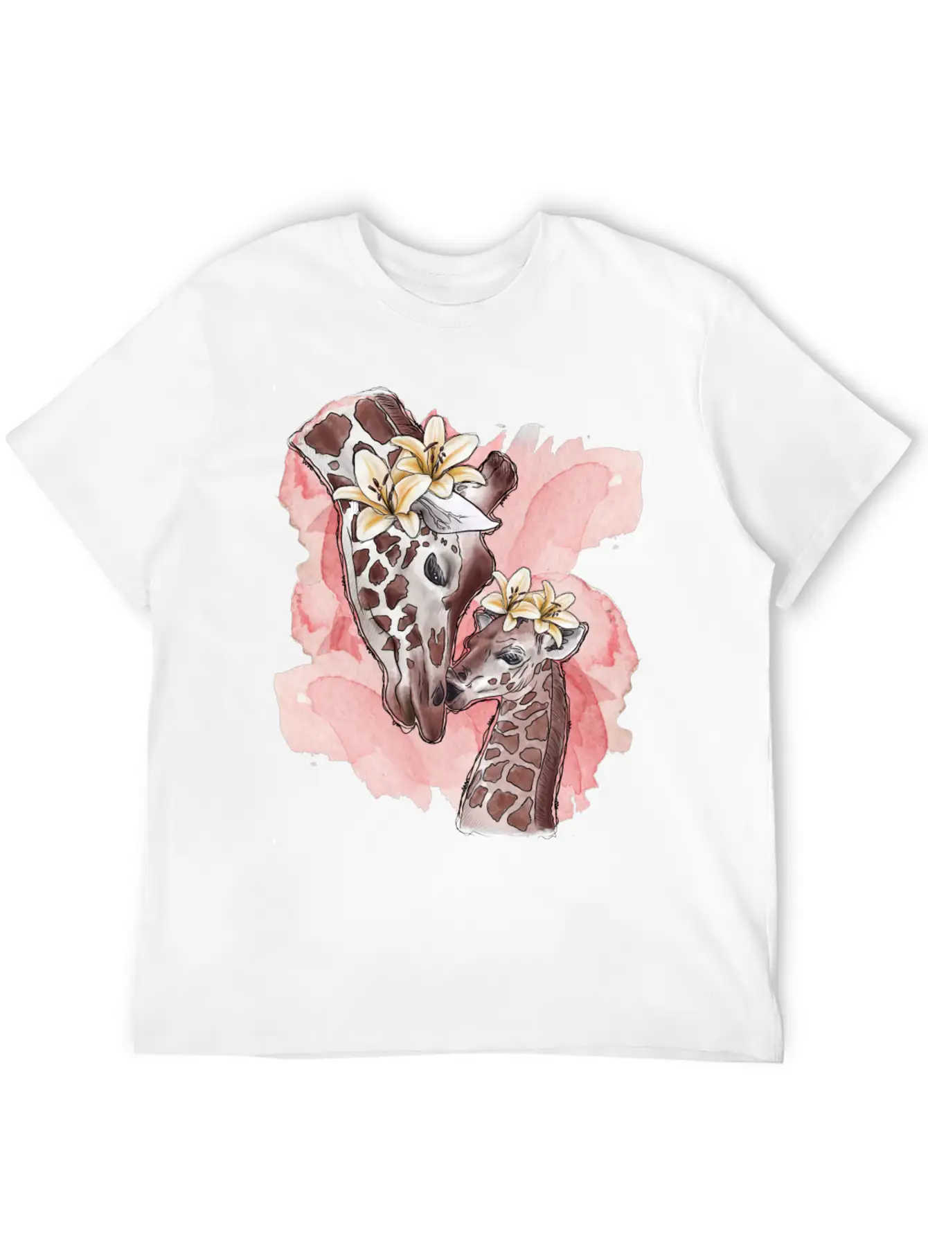 Giraffe Mama Unisex Casual T-Shirt – Clean Design For Daily Comfort