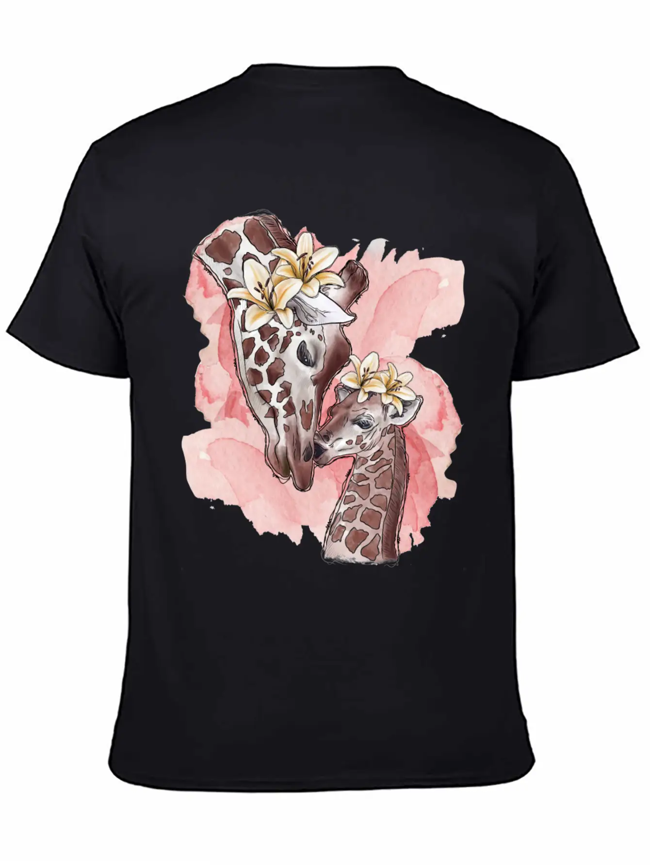 Giraffe Mama Unisex Casual T-Shirt – Clean Design For Daily Comfort