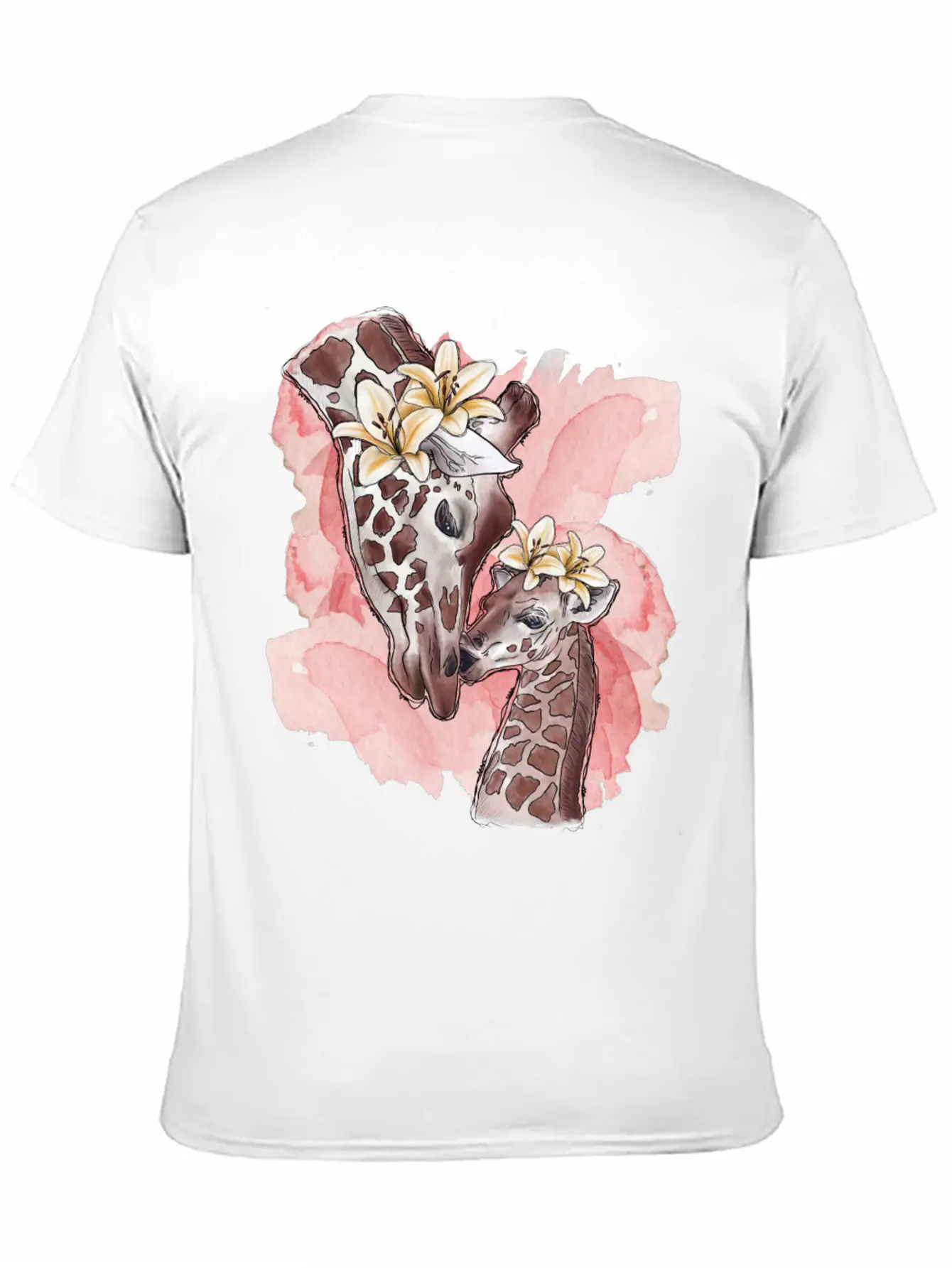 Giraffe Mama Unisex Casual T-Shirt – Clean Design For Daily Comfort