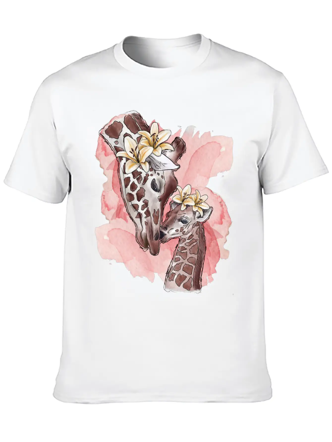 Giraffe Mama Unisex Casual T-Shirt – Clean Design For Daily Comfort