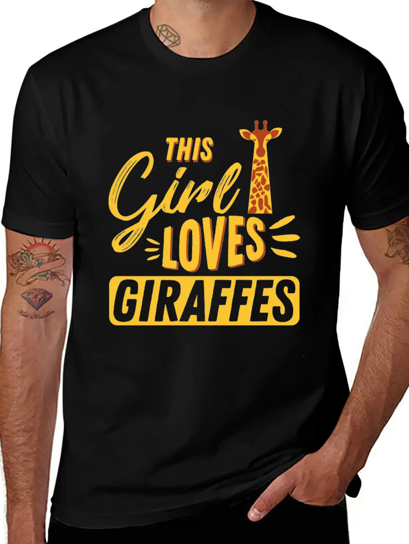 Giraffe Unisex Casual T-Shirt – Clean Design For Daily Comfort