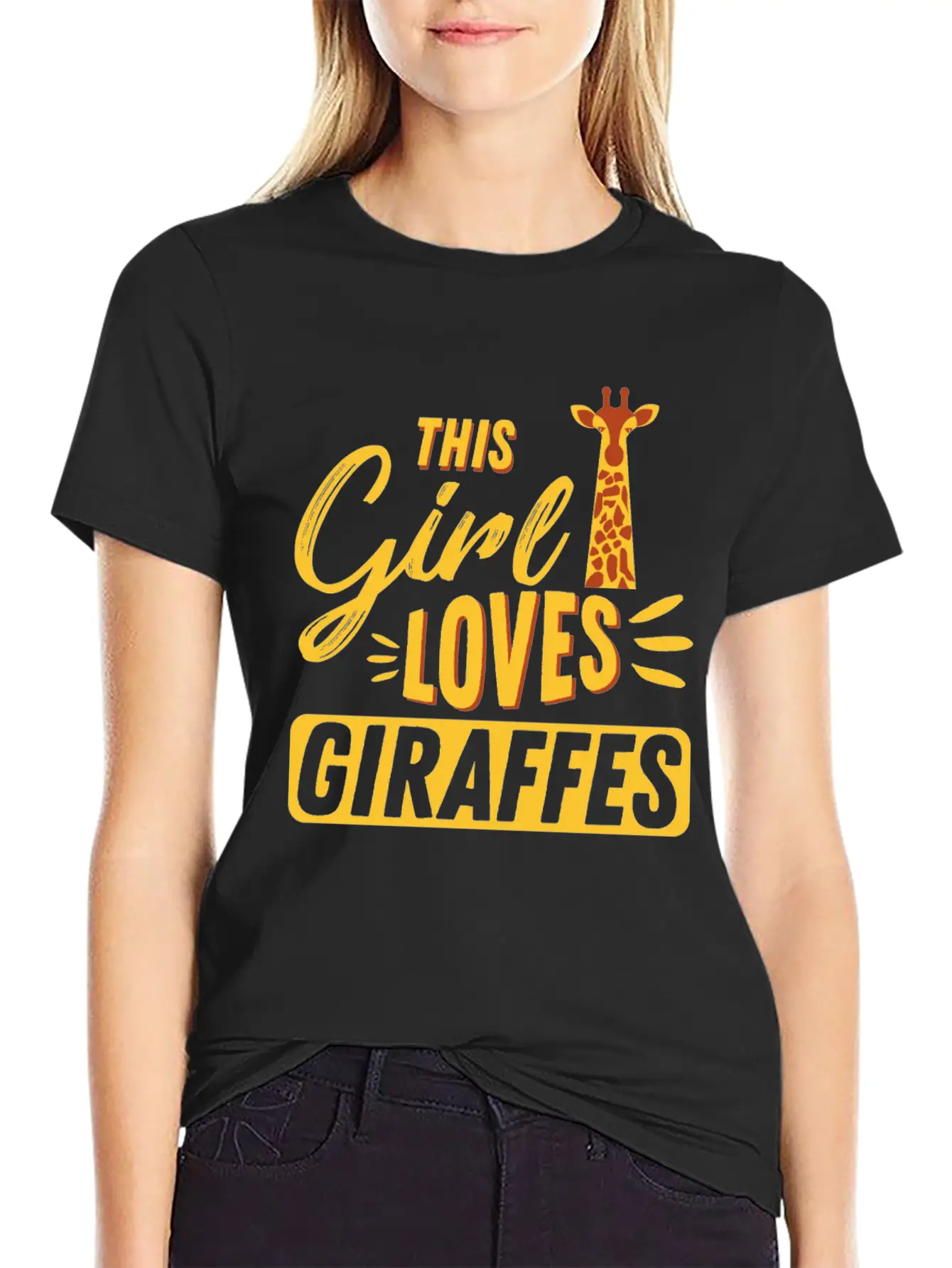 Giraffe Unisex Casual T-Shirt – Clean Design For Daily Comfort