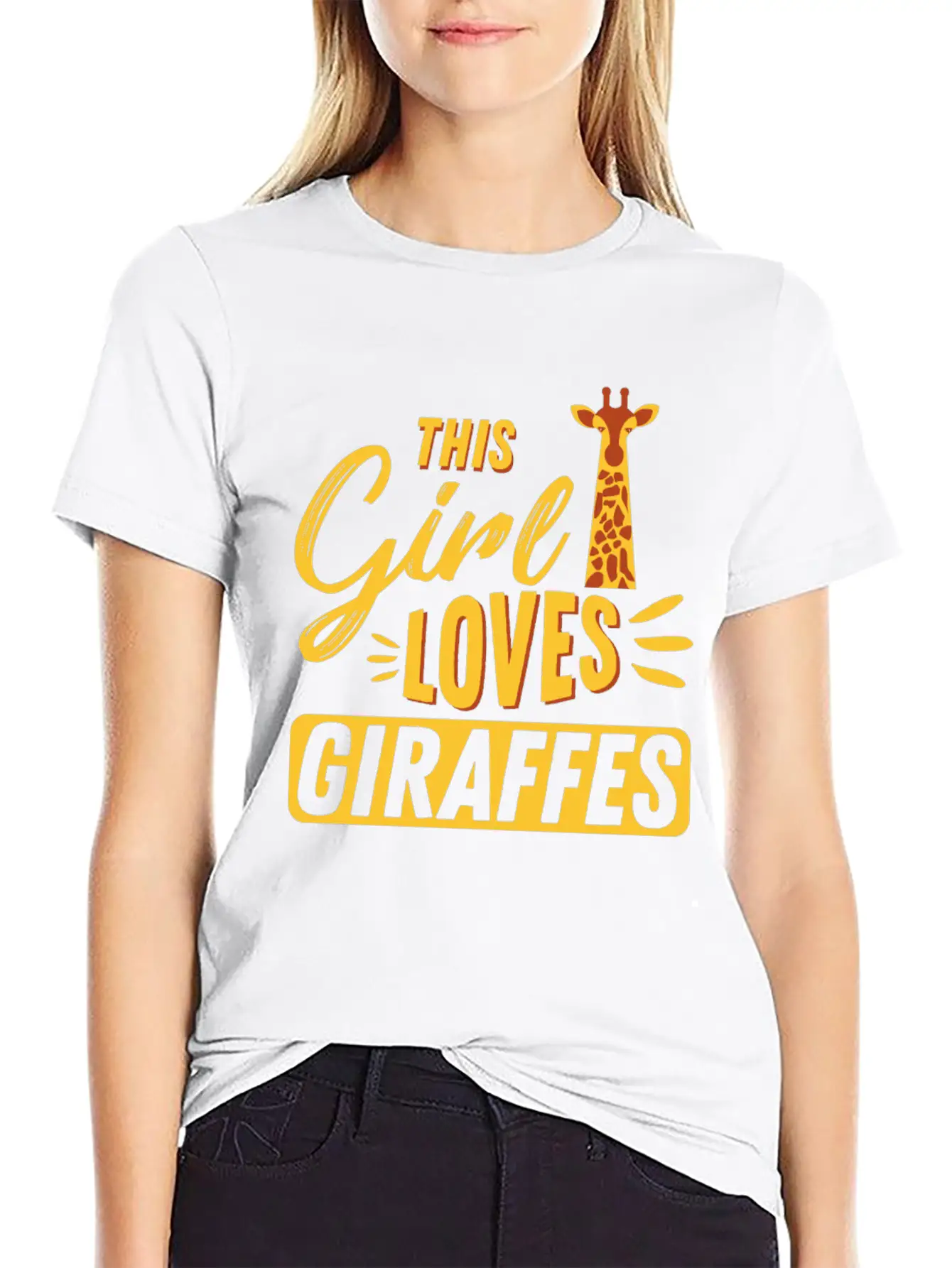Giraffe Unisex Casual T-Shirt – Clean Design For Daily Comfort