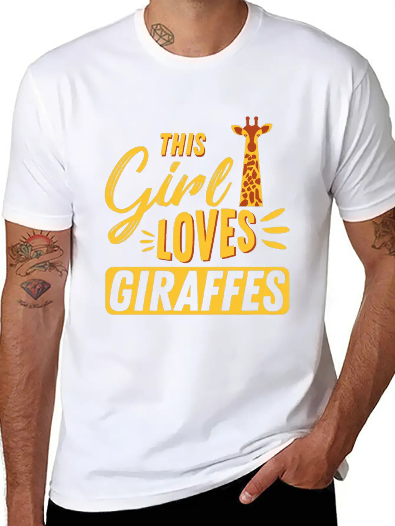 Giraffe Unisex Casual T-Shirt – Clean Design For Daily Comfort
