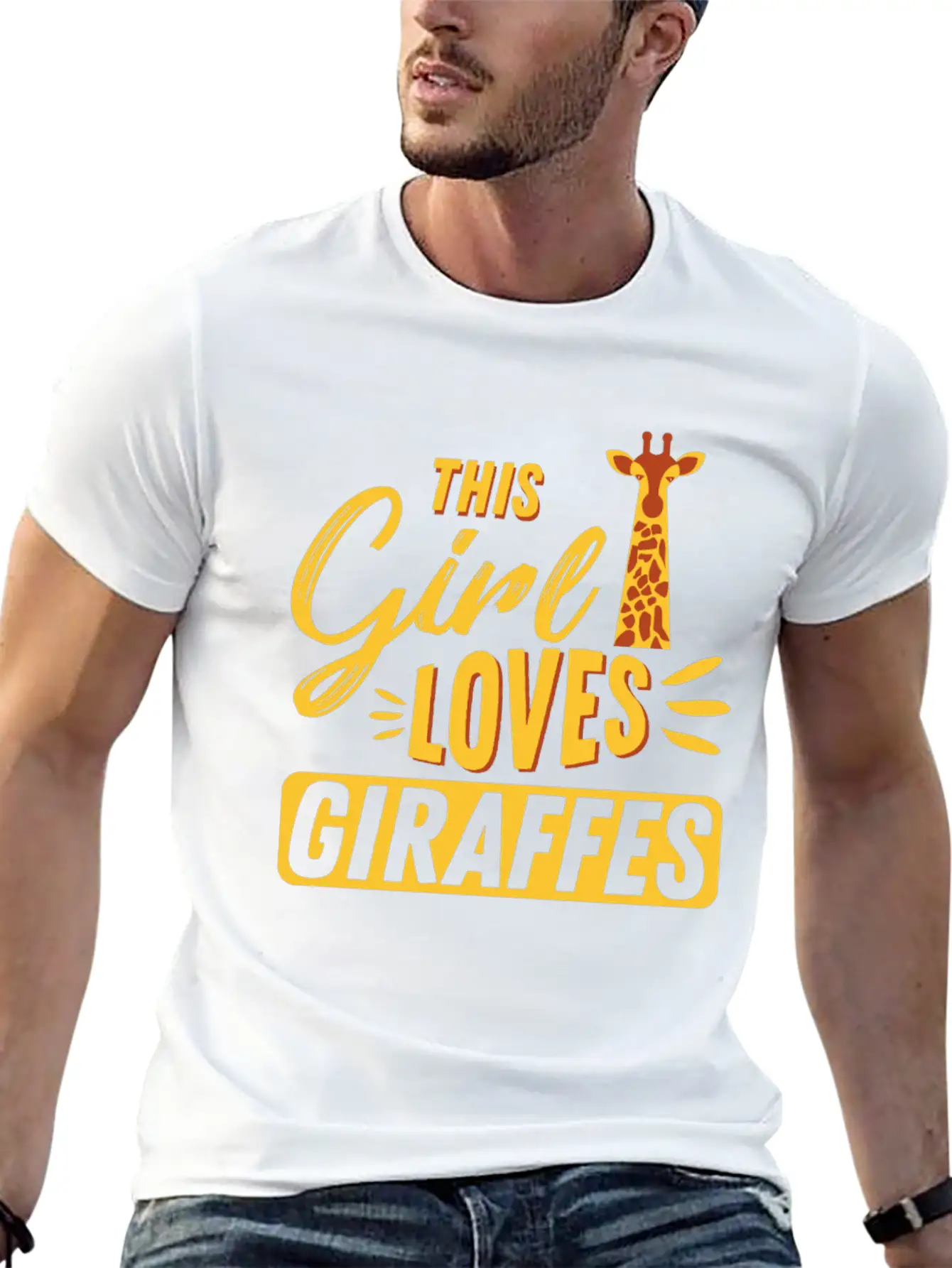 Giraffe Unisex Casual T-Shirt – Clean Design For Daily Comfort