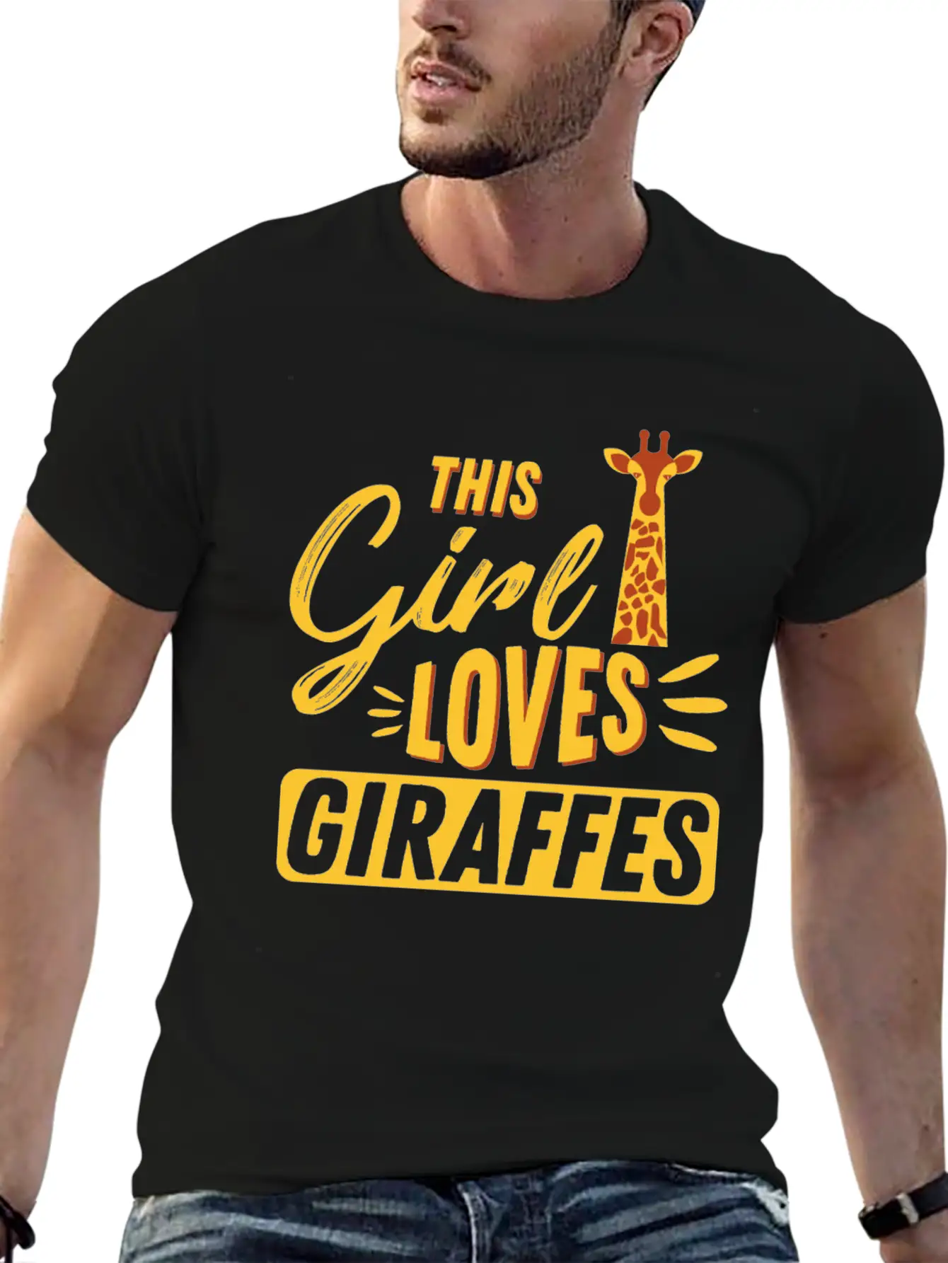 Giraffe Unisex Casual T-Shirt – Clean Design For Daily Comfort