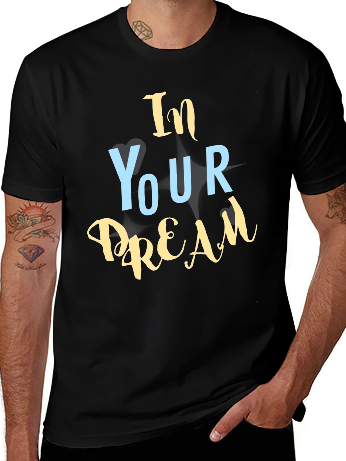 In Your Dream Black Graphic T-Shirt
