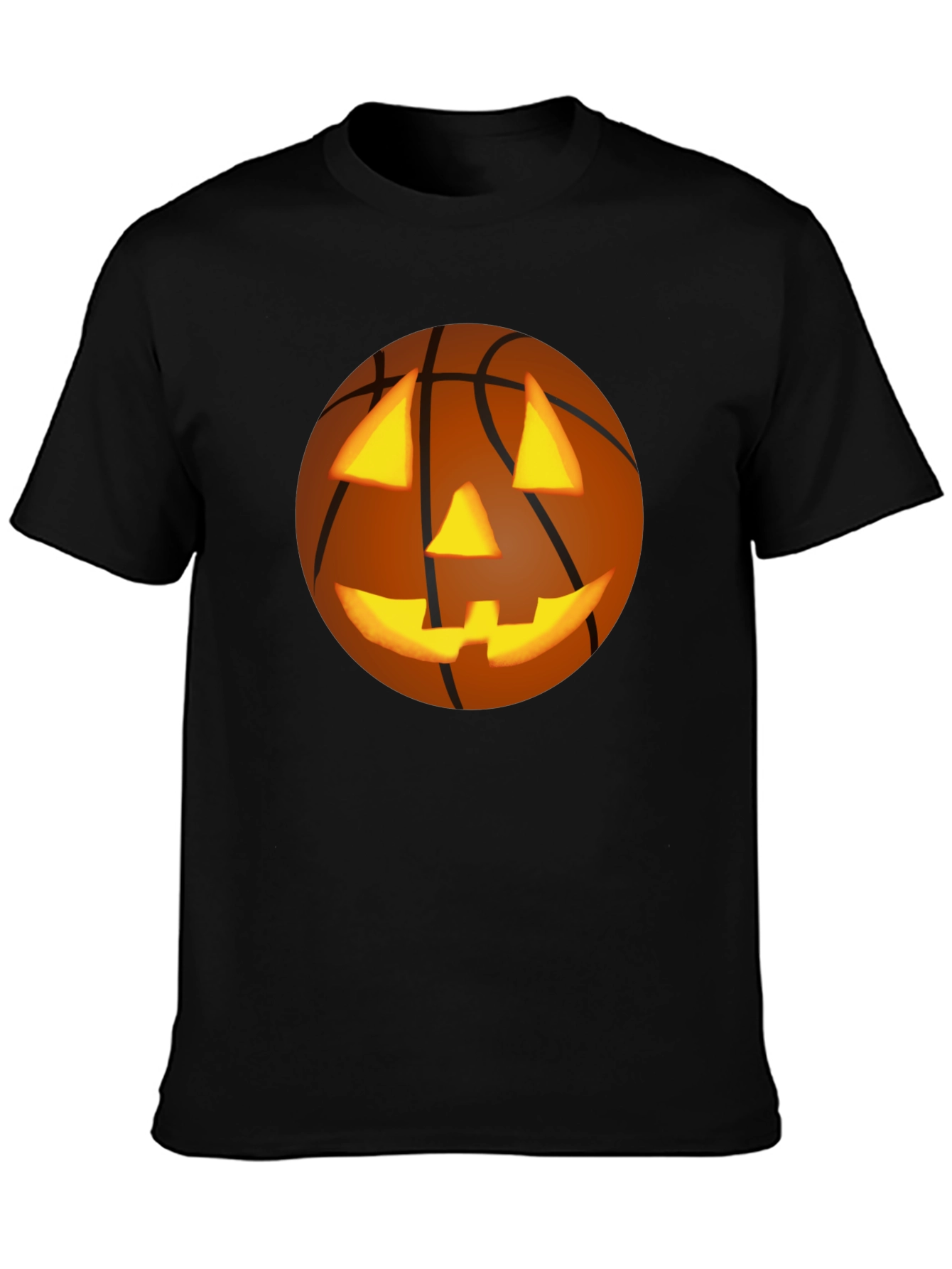 Halloween Basketball Jack-O-Lantern T-Shirt