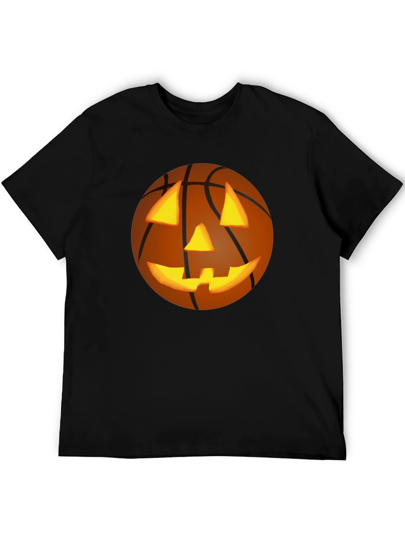 Halloween Basketball Jack-O-Lantern T-Shirt