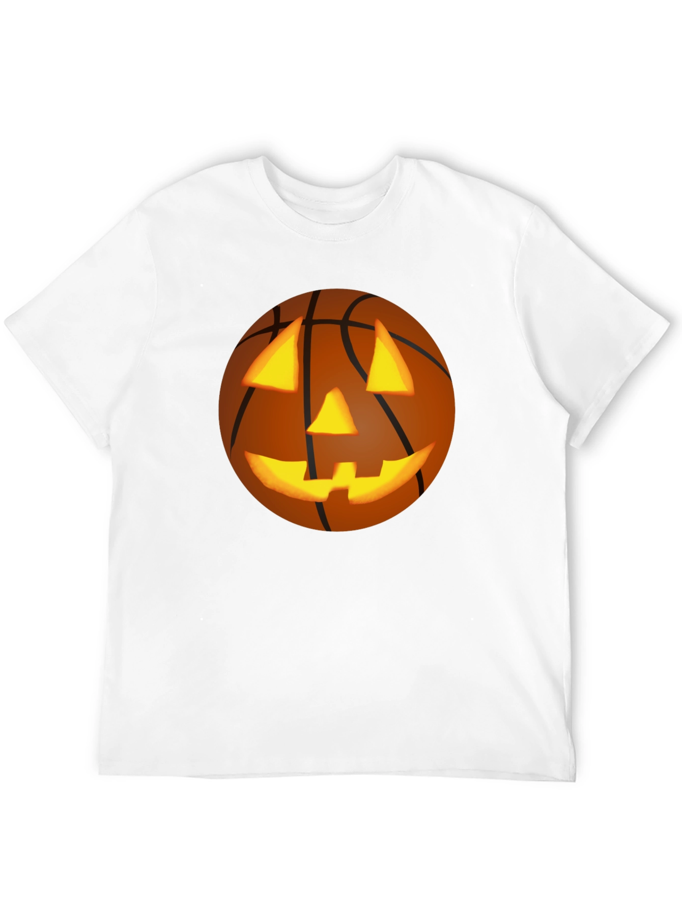 Halloween Basketball Jack-O-Lantern T-Shirt