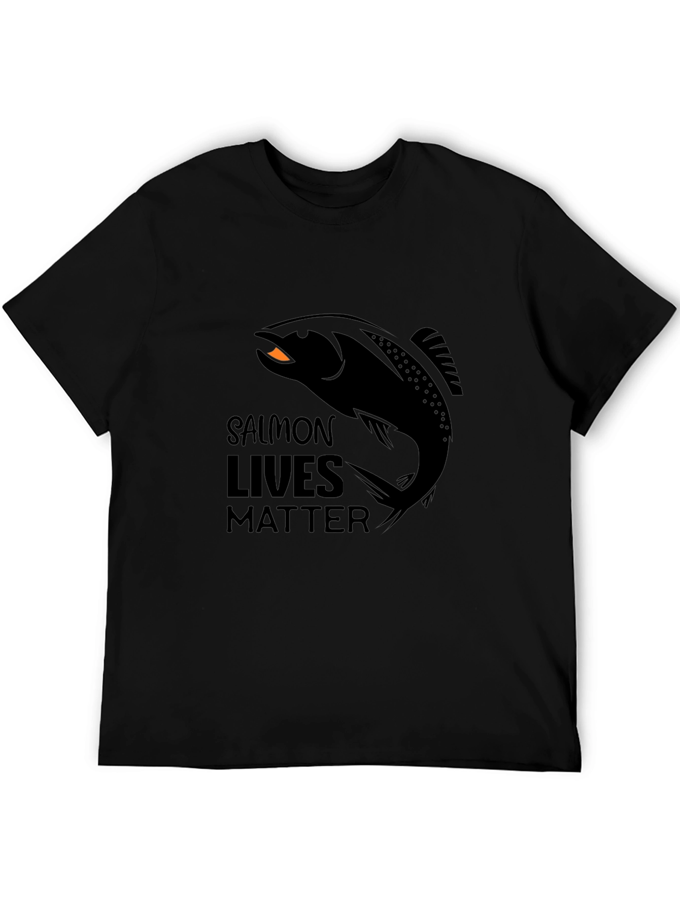 Salmon Lives Matter T-Shirt - Black Graphic Tee