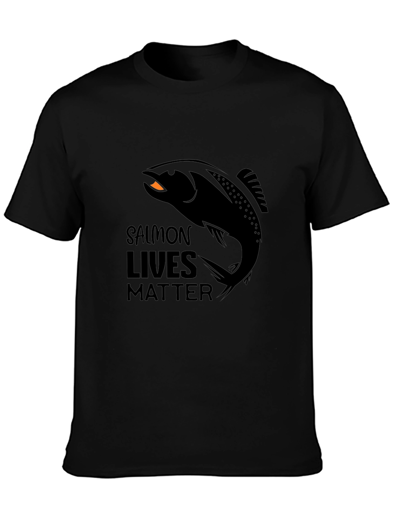 Salmon Lives Matter T-Shirt - Black Graphic Tee