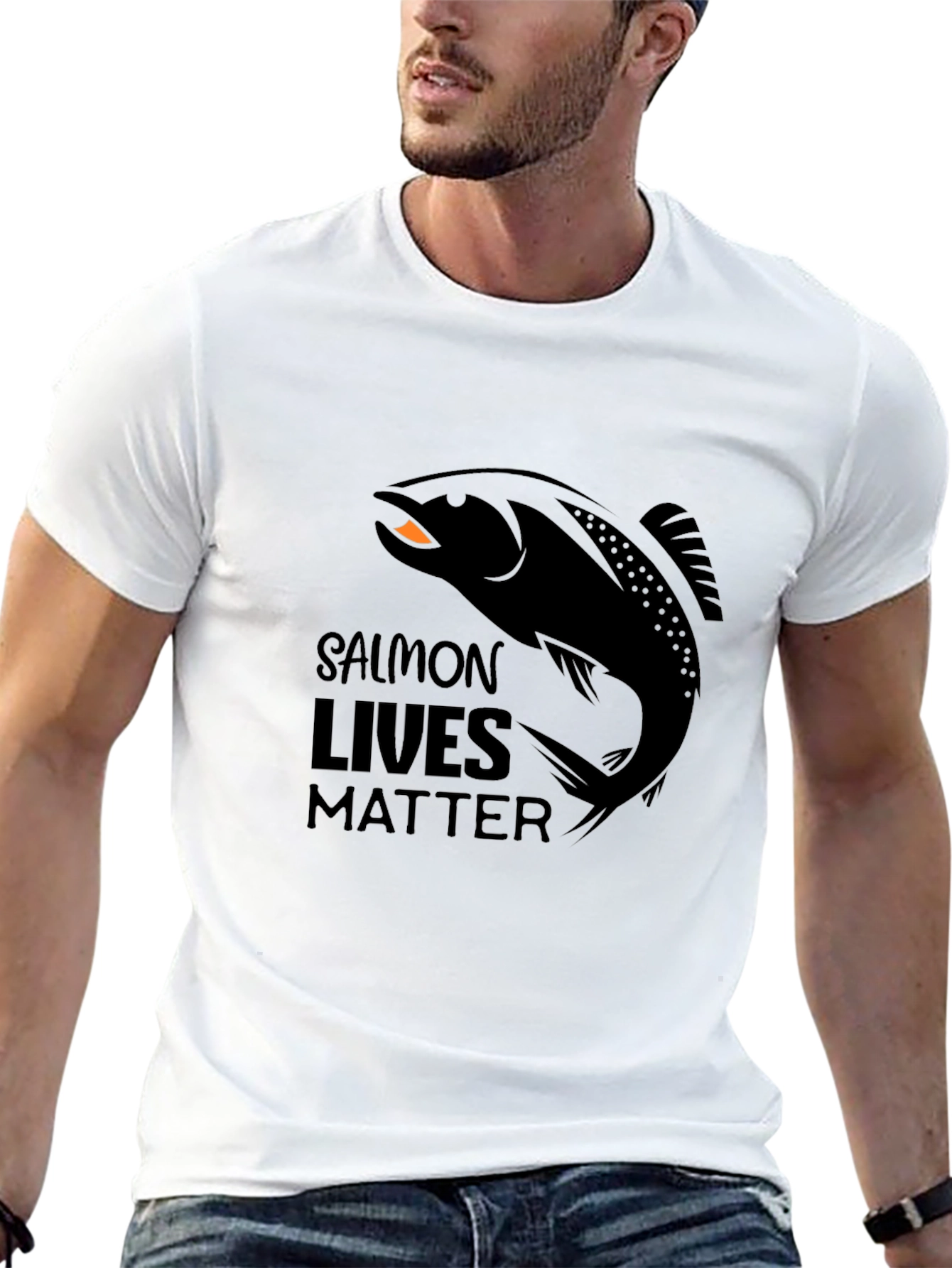 Salmon Lives Matter T-Shirt - Black Graphic Tee