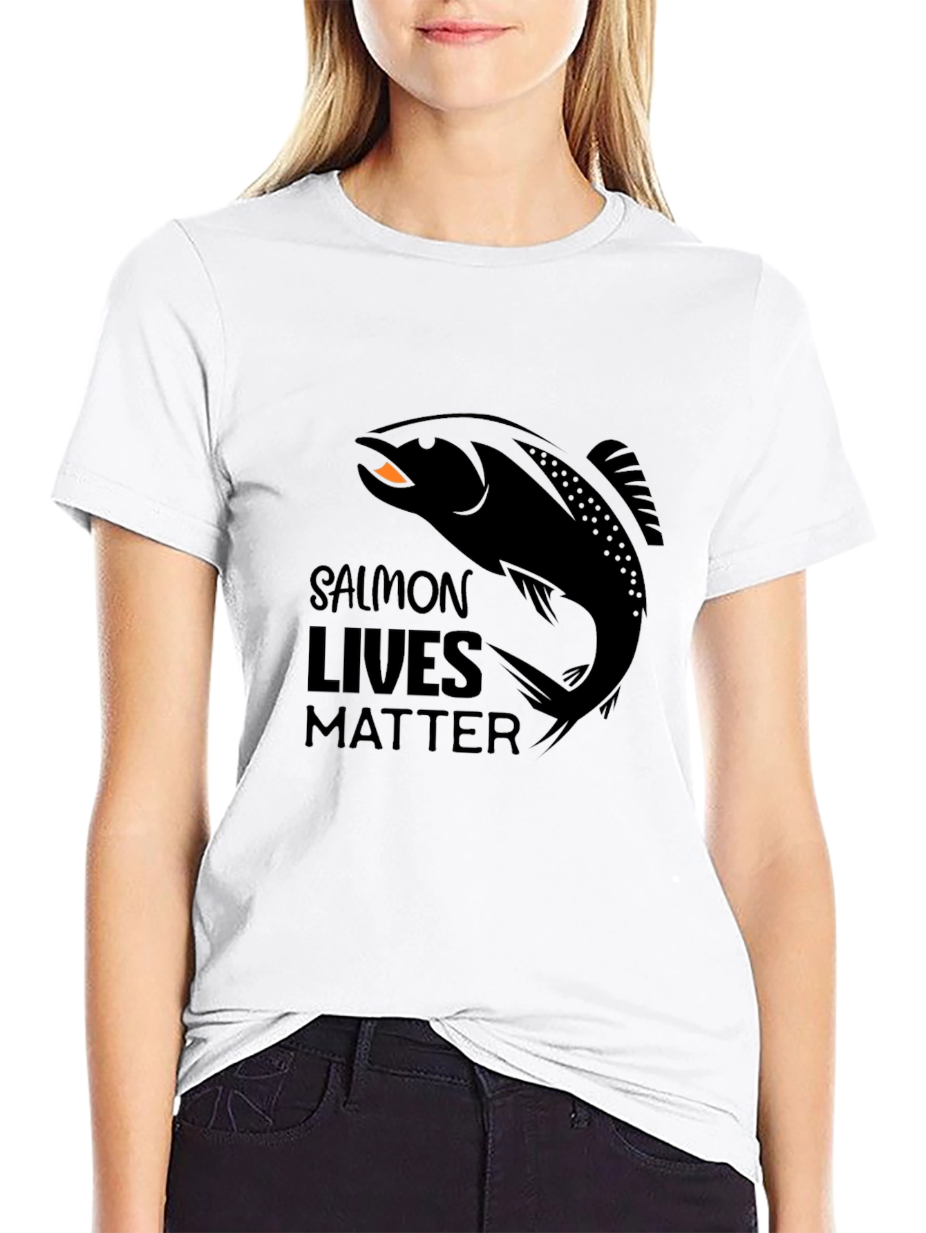 Salmon Lives Matter T-Shirt - Black Graphic Tee
