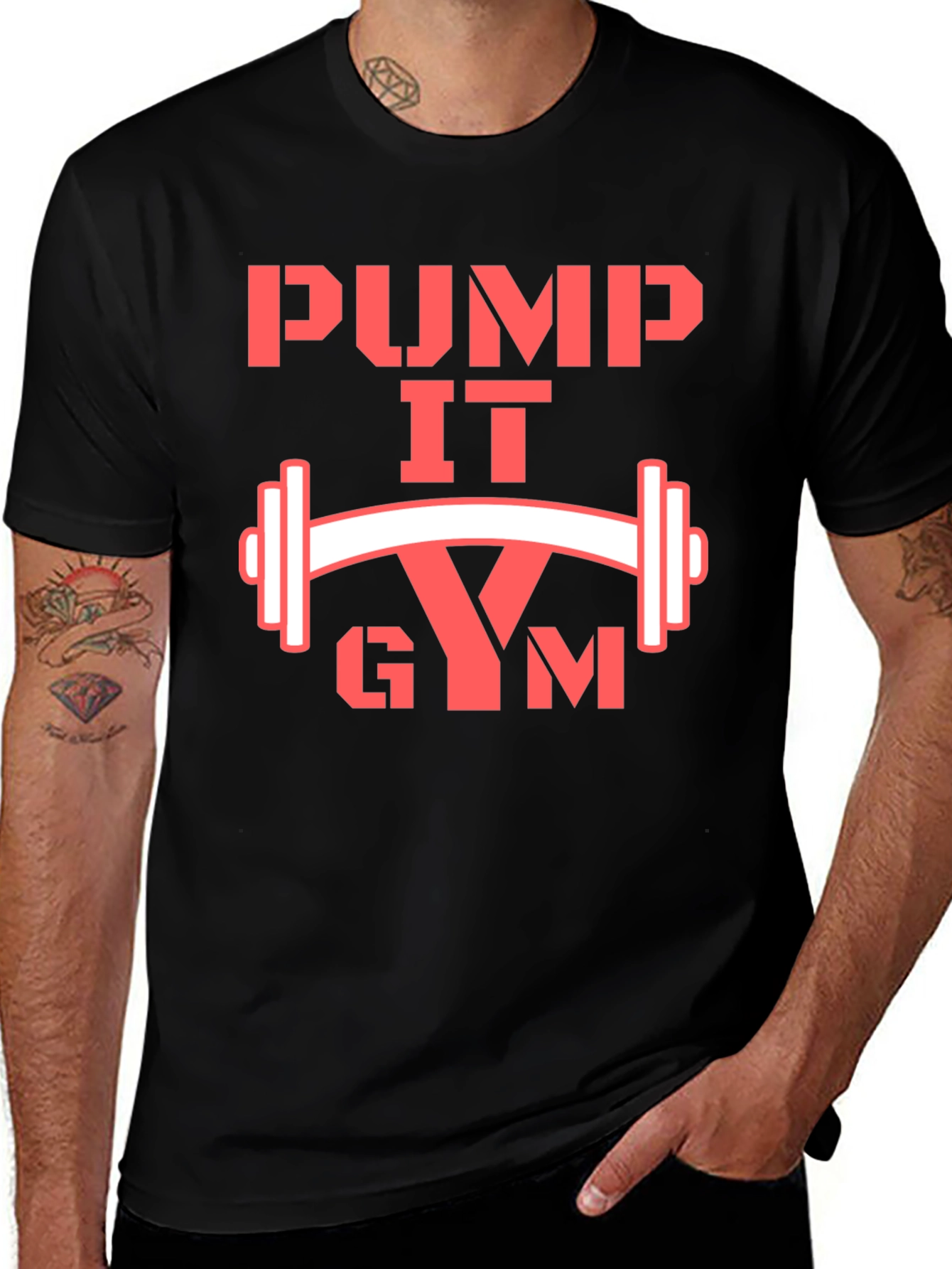 Pump It Gym T-Shirt - Black
