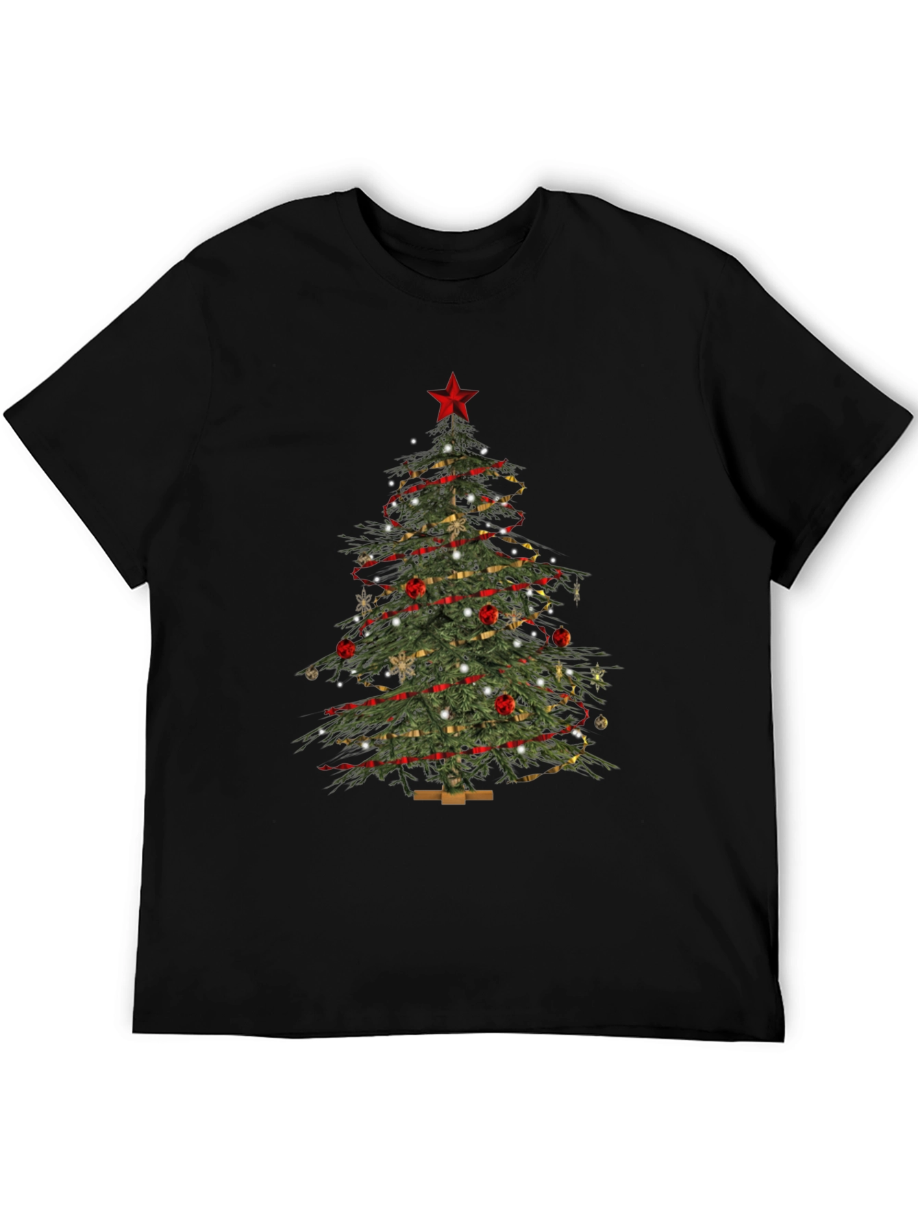 Festive Christmas Tree Graphic Tee - Holiday Apparel