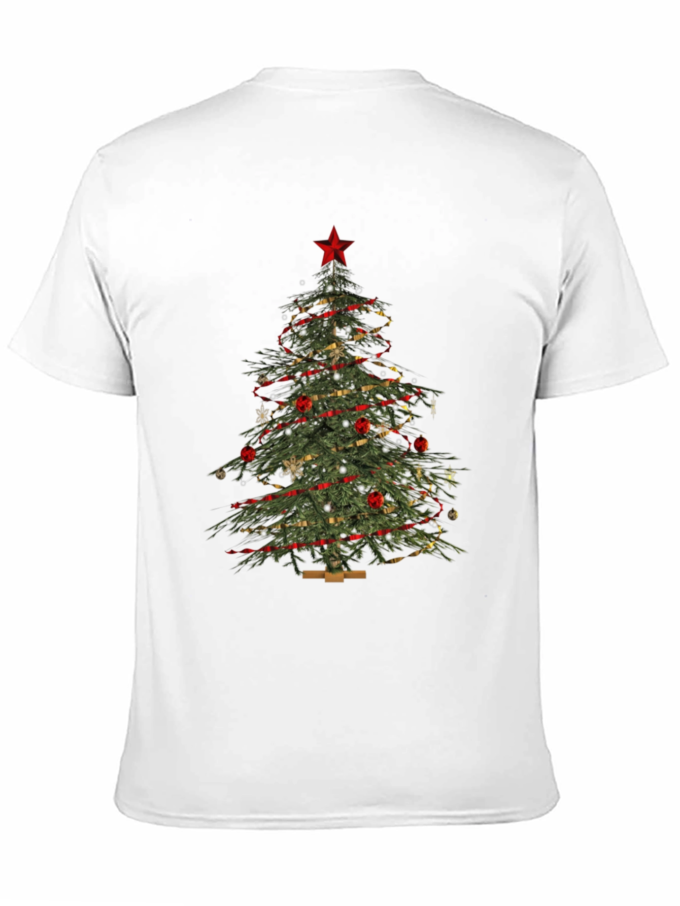 Festive Christmas Tree Graphic Tee - Holiday Apparel
