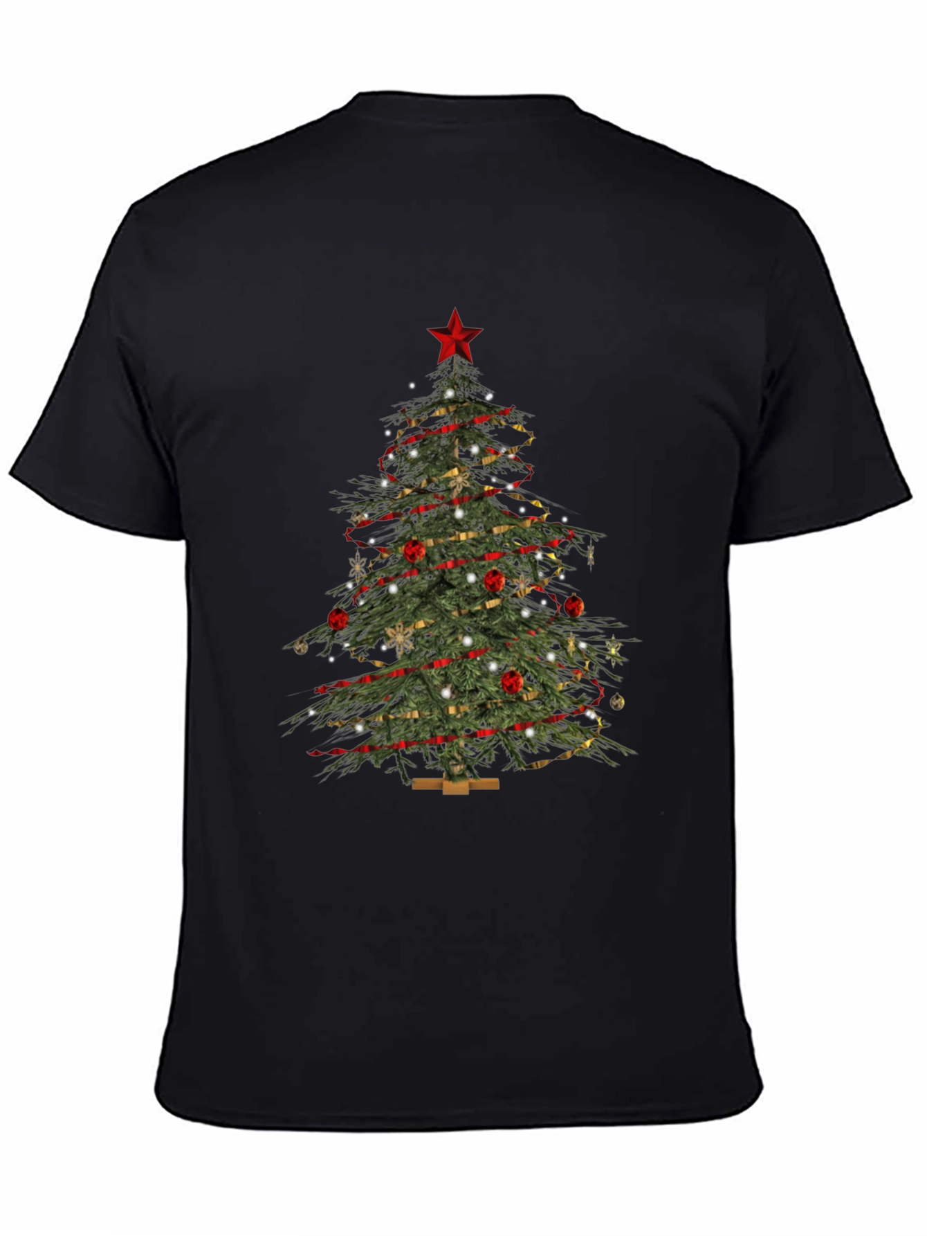 Festive Christmas Tree Graphic Tee - Holiday Apparel