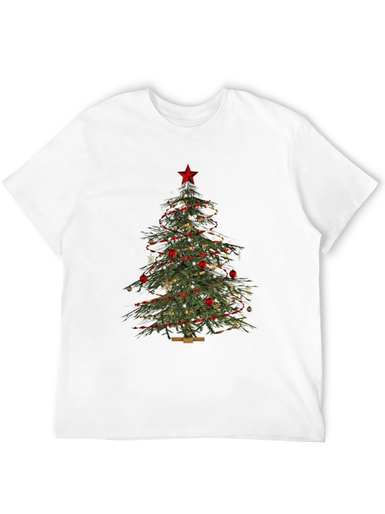 Festive Christmas Tree Graphic Tee - Holiday Apparel