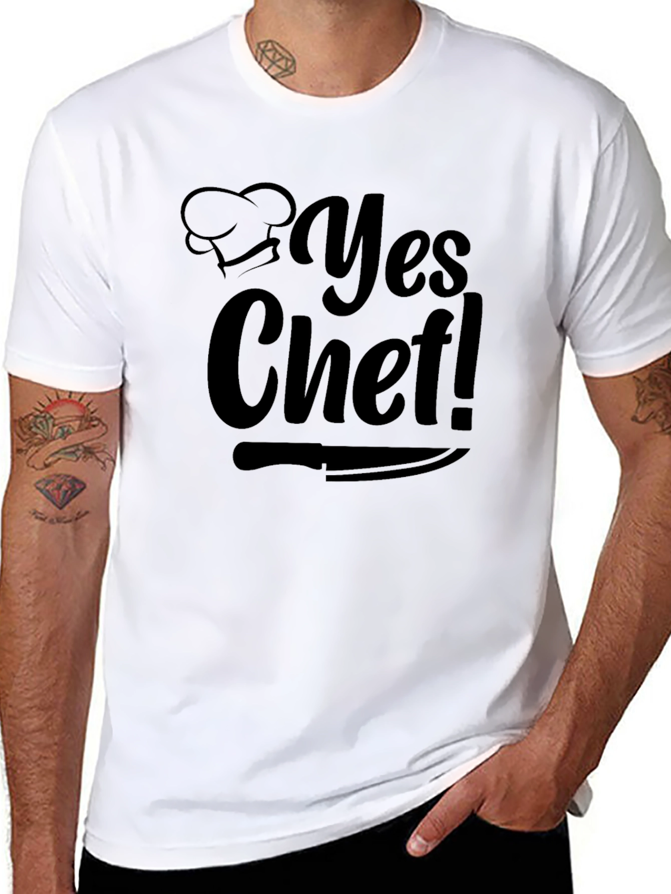 Yes Chef! Graphic T-Shirt - Culinary Enthusiast Apparel