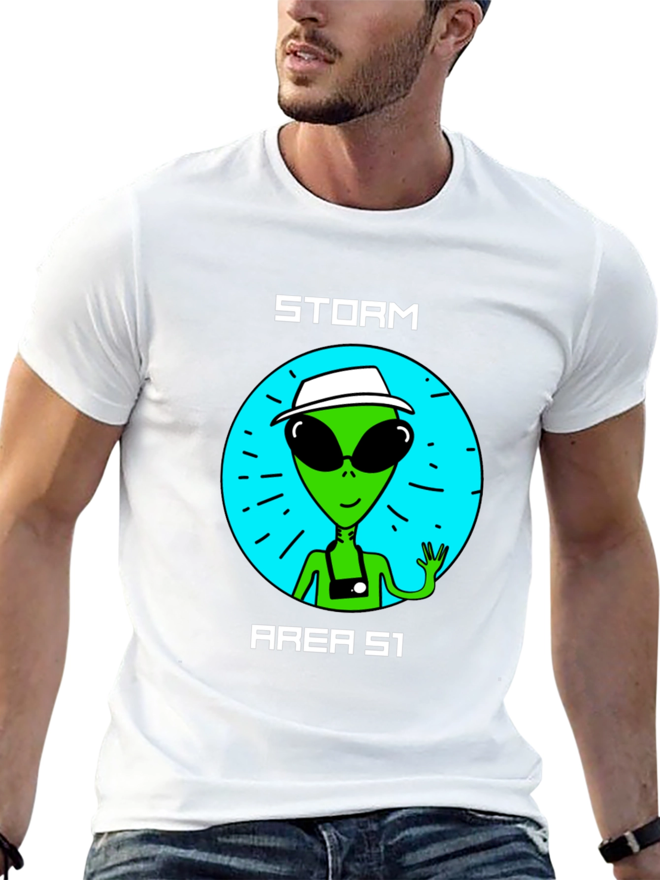 Storm Area 51 Alien Graphic Tee - Black