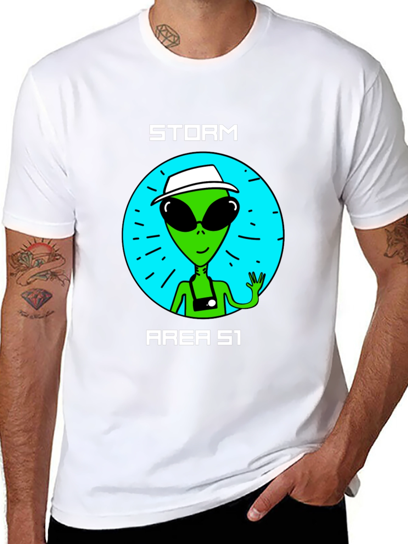 Storm Area 51 Alien Graphic Tee - Black