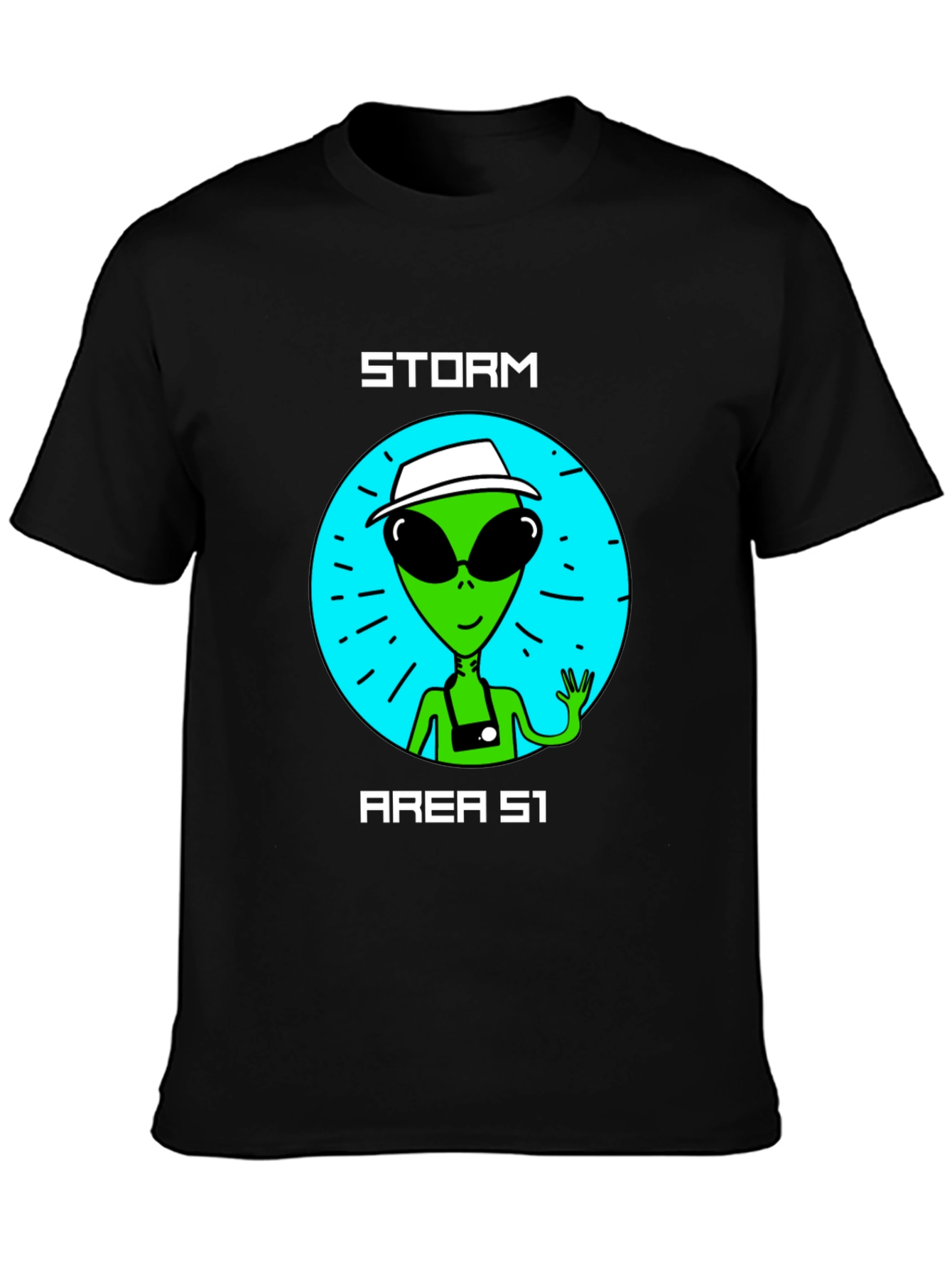 Storm Area 51 Alien Graphic Tee - Black