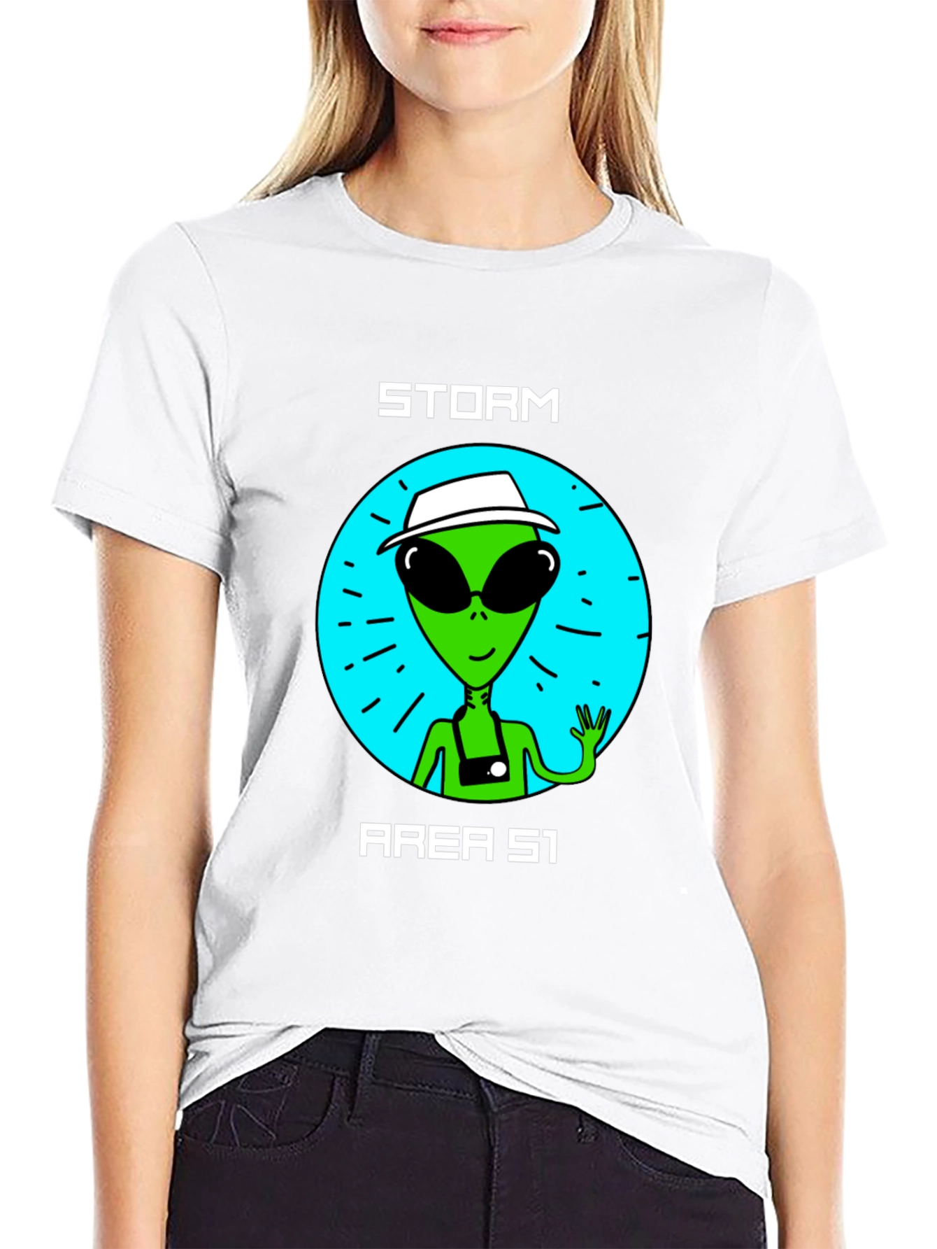 Storm Area 51 Alien Graphic Tee - Black