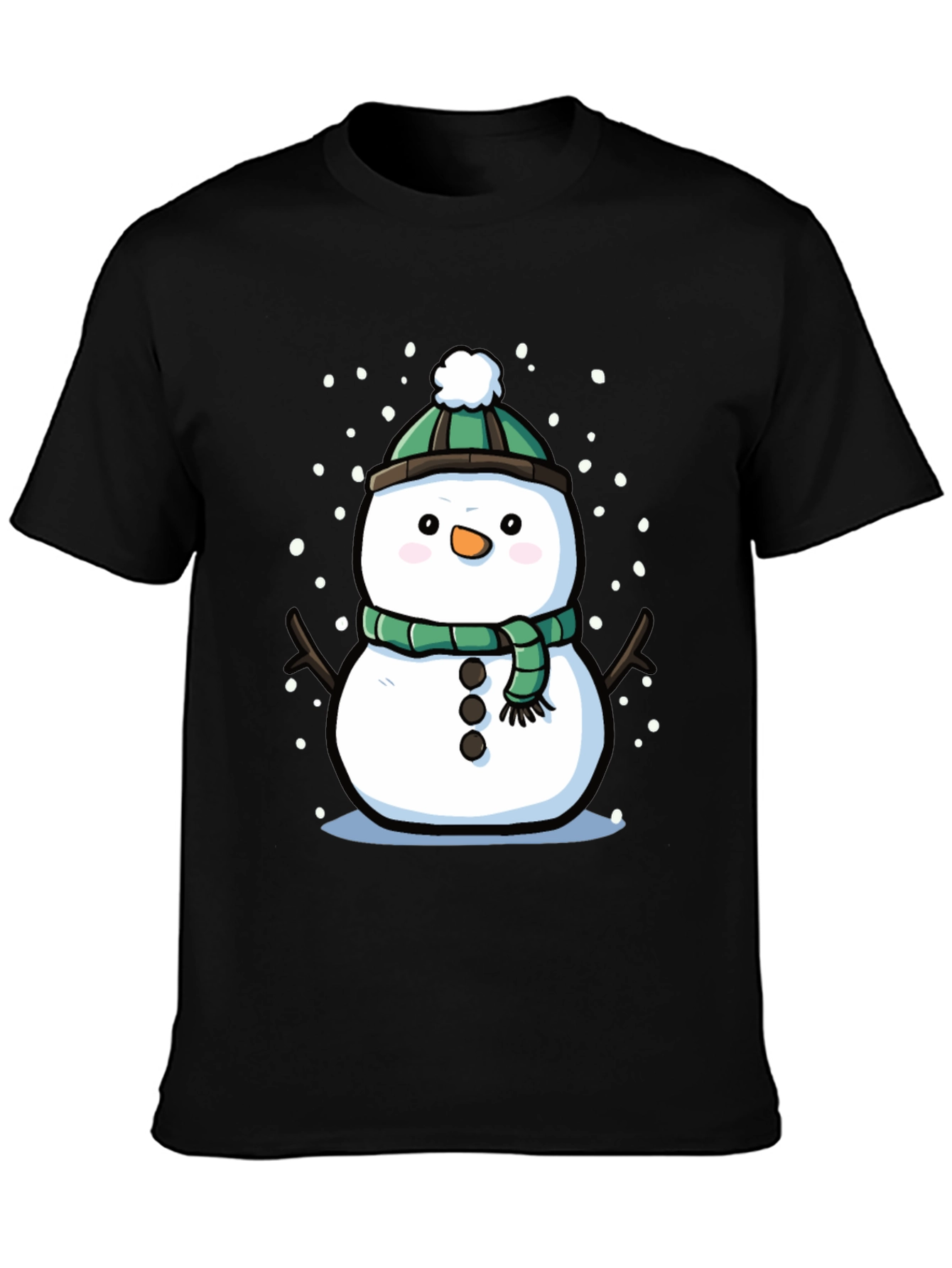 Festive Snowman Graphic Tee - Holiday Cheer