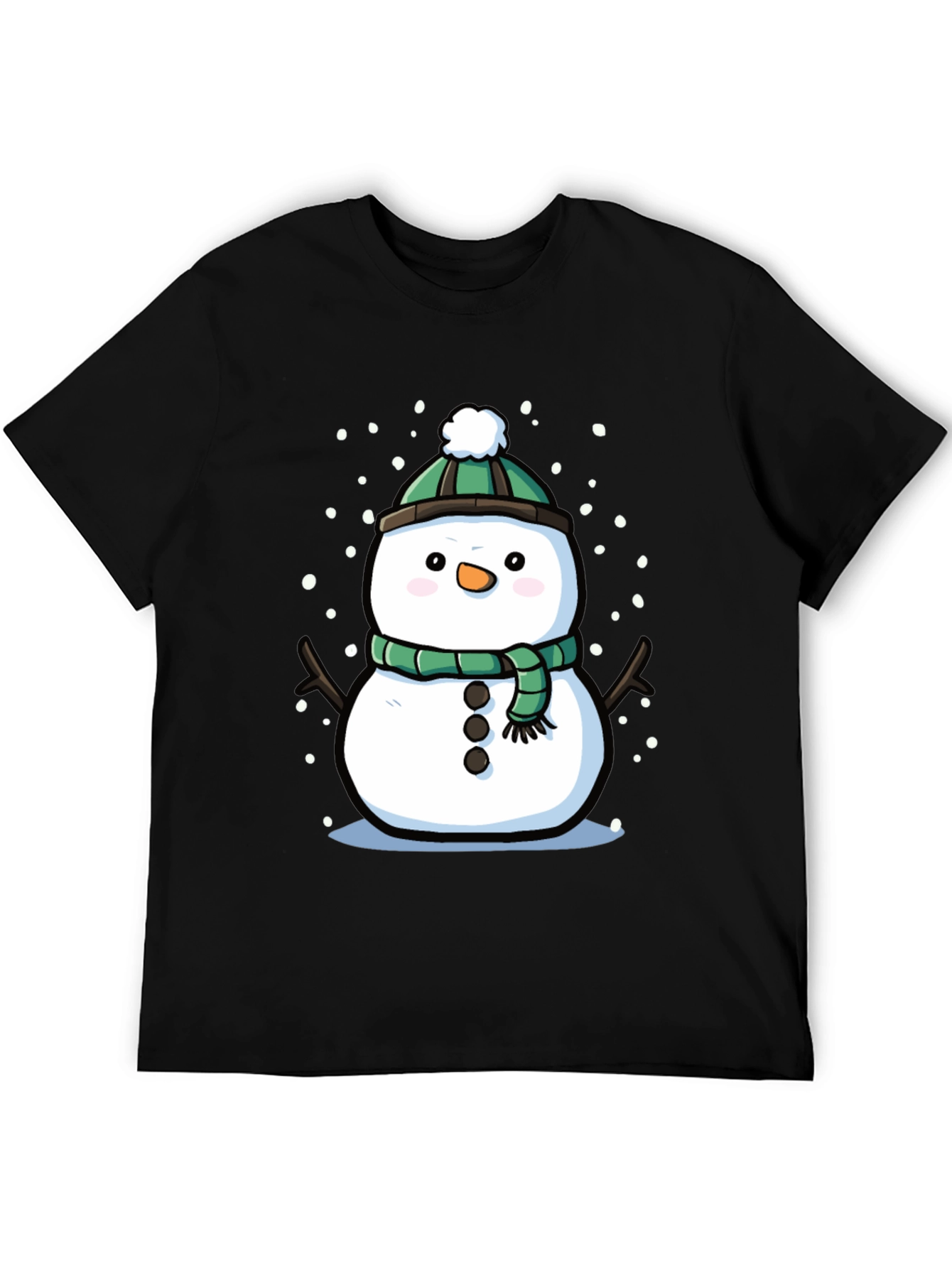 Festive Snowman Graphic Tee - Holiday Cheer