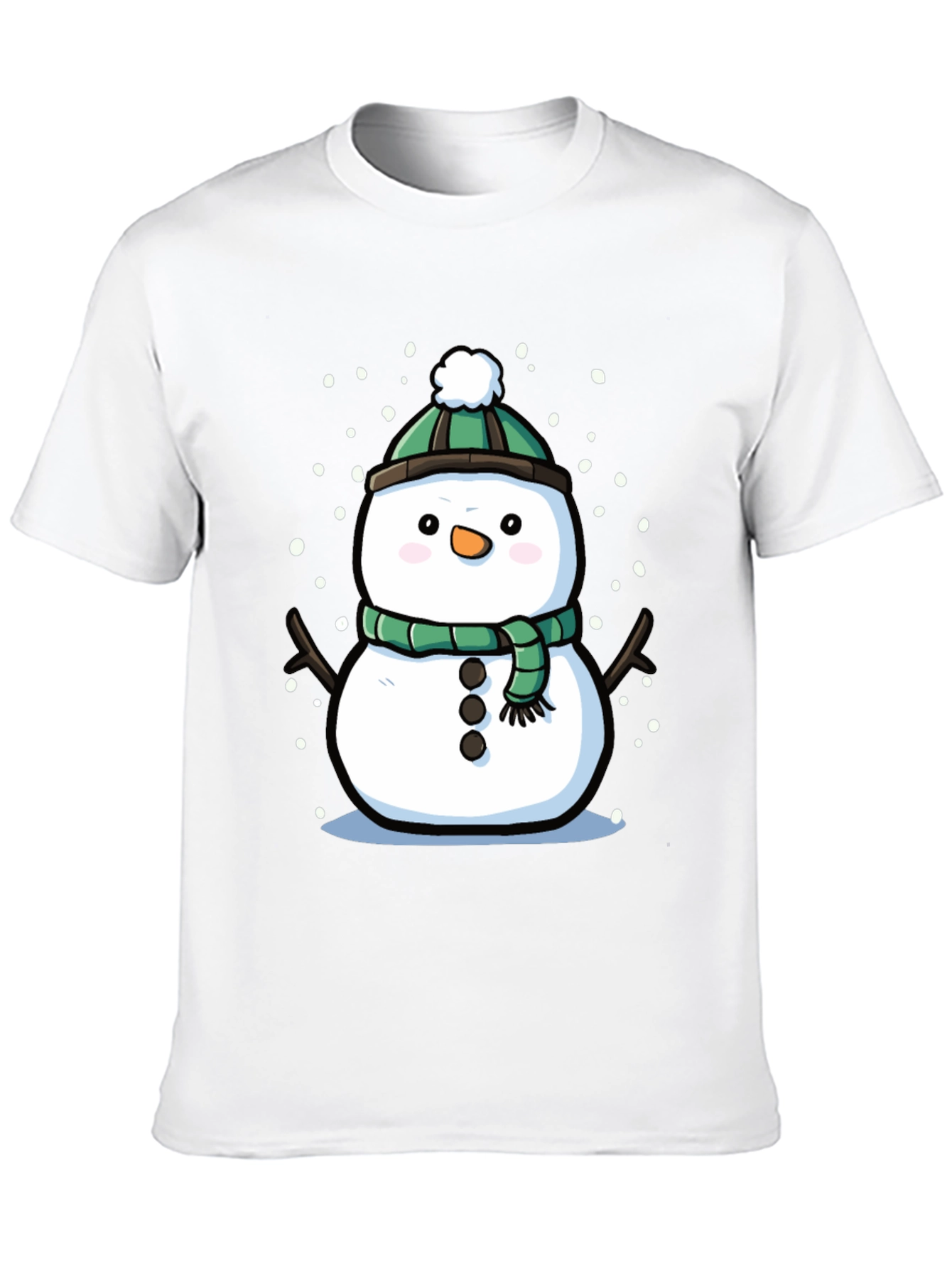 Festive Snowman Graphic Tee - Holiday Cheer