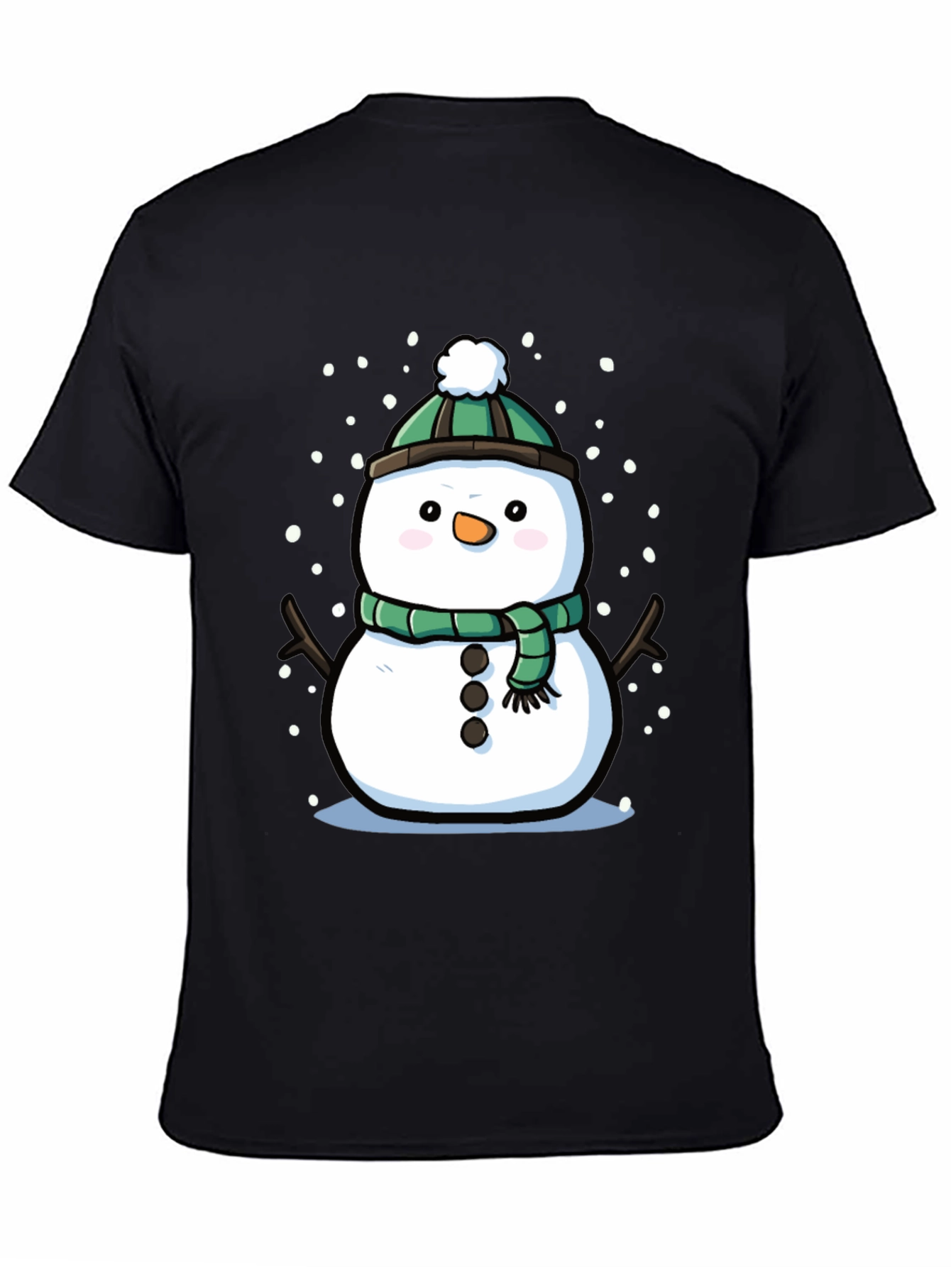 Festive Snowman Graphic Tee - Holiday Cheer