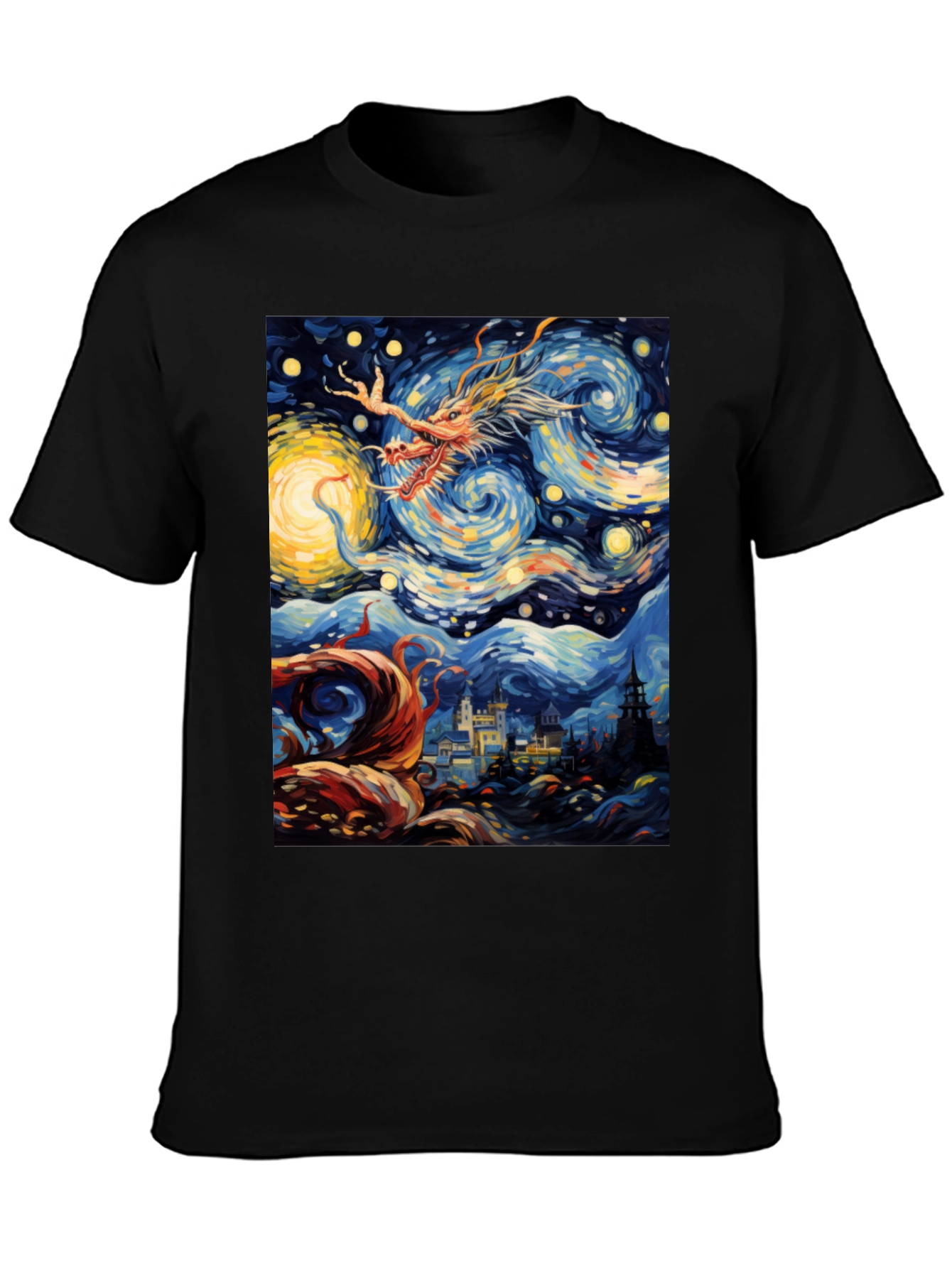 Starry Dragon Night T-Shirt